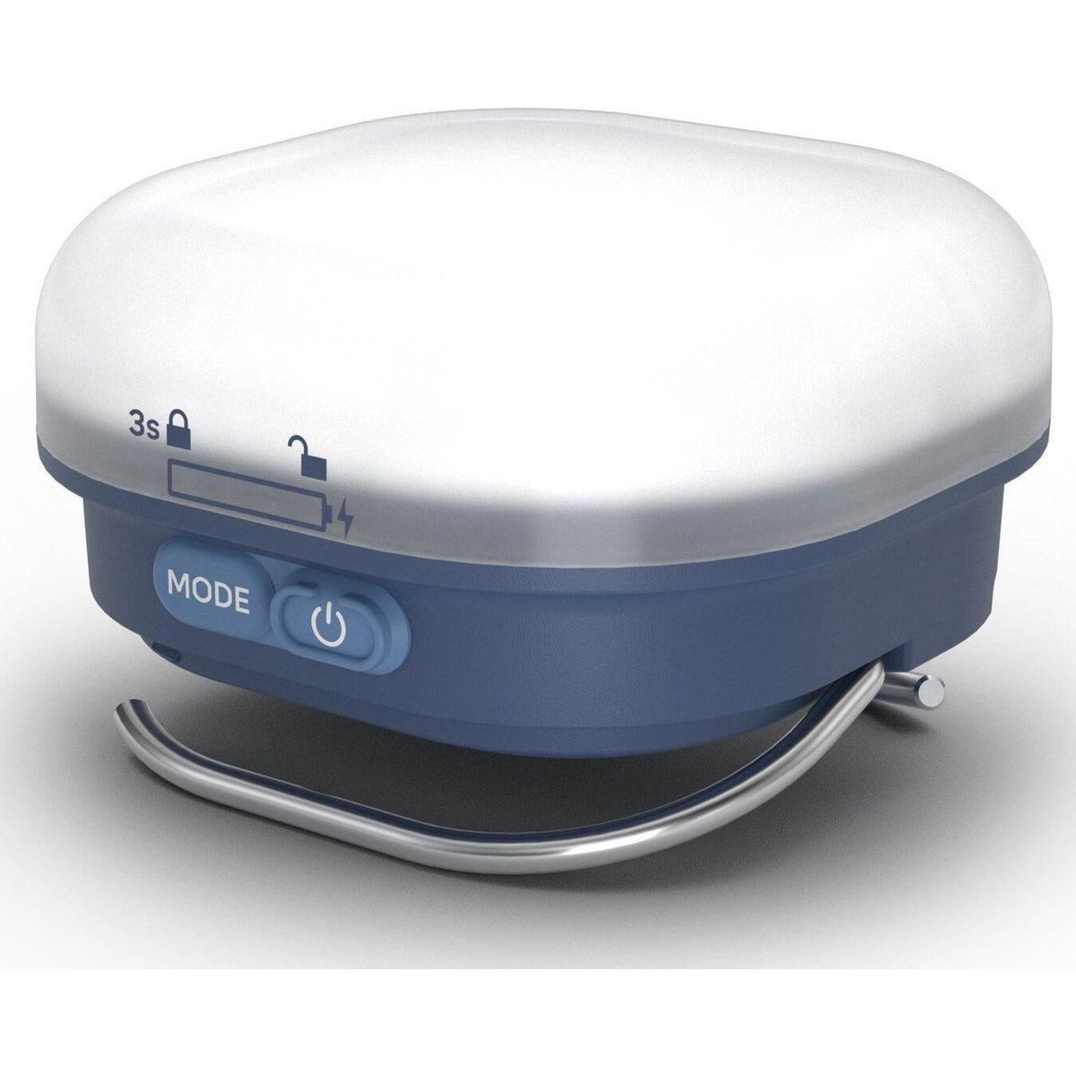 Silva Outdoorkerze Glow Recharge Blue, Praktische Camping-Laterne mit 360°-Licht, zwei Modi, wasserfest und