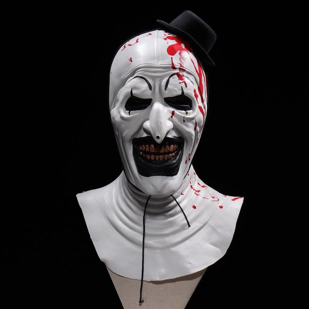 MC Star Verkleidungsmaske Grusel-Clown Maske - Halloween Maske für Kostümparty, (Cosplay und Grusel-Events)