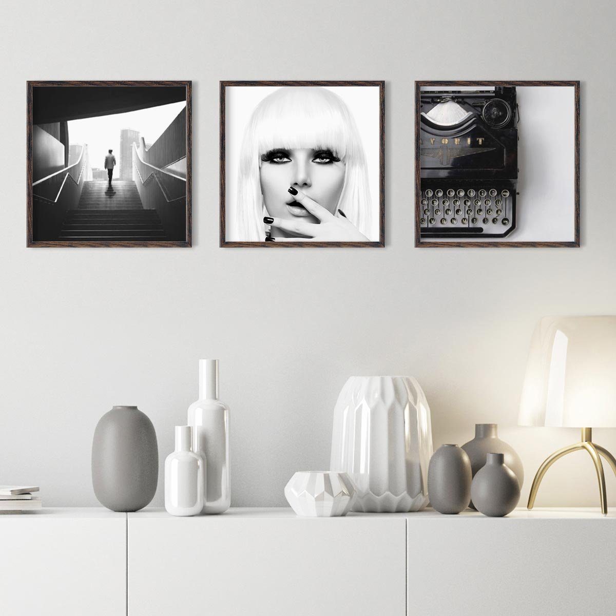 PHOTOLINI Bilderrahmen 3er Set, stabiles MDF-Holz, günstig online kaufen
