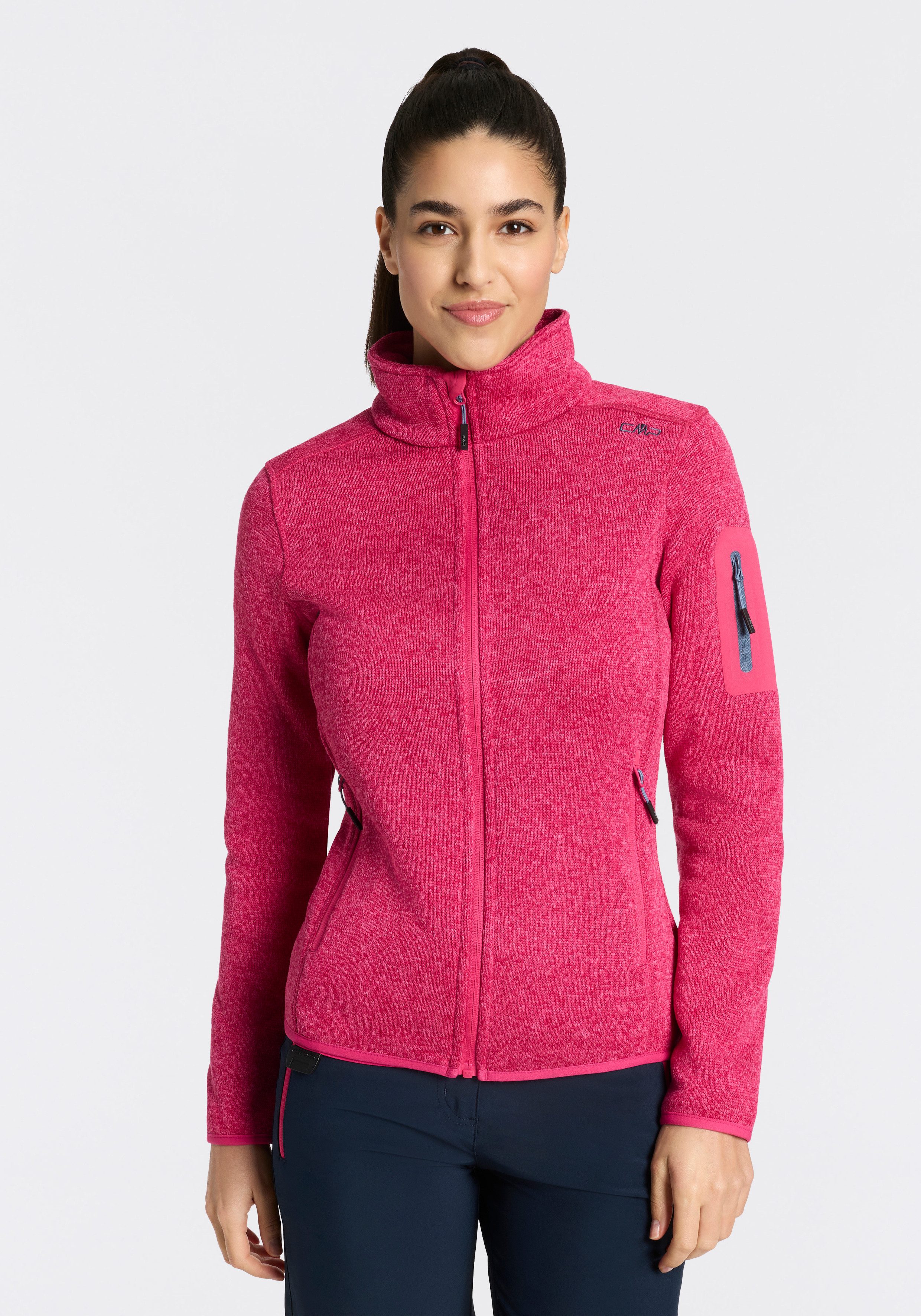 CMP Strickfleecejacke KNITTED MELANGE FLEECE WOMAN JACKET Wärmeisolierend & günstig online kaufen