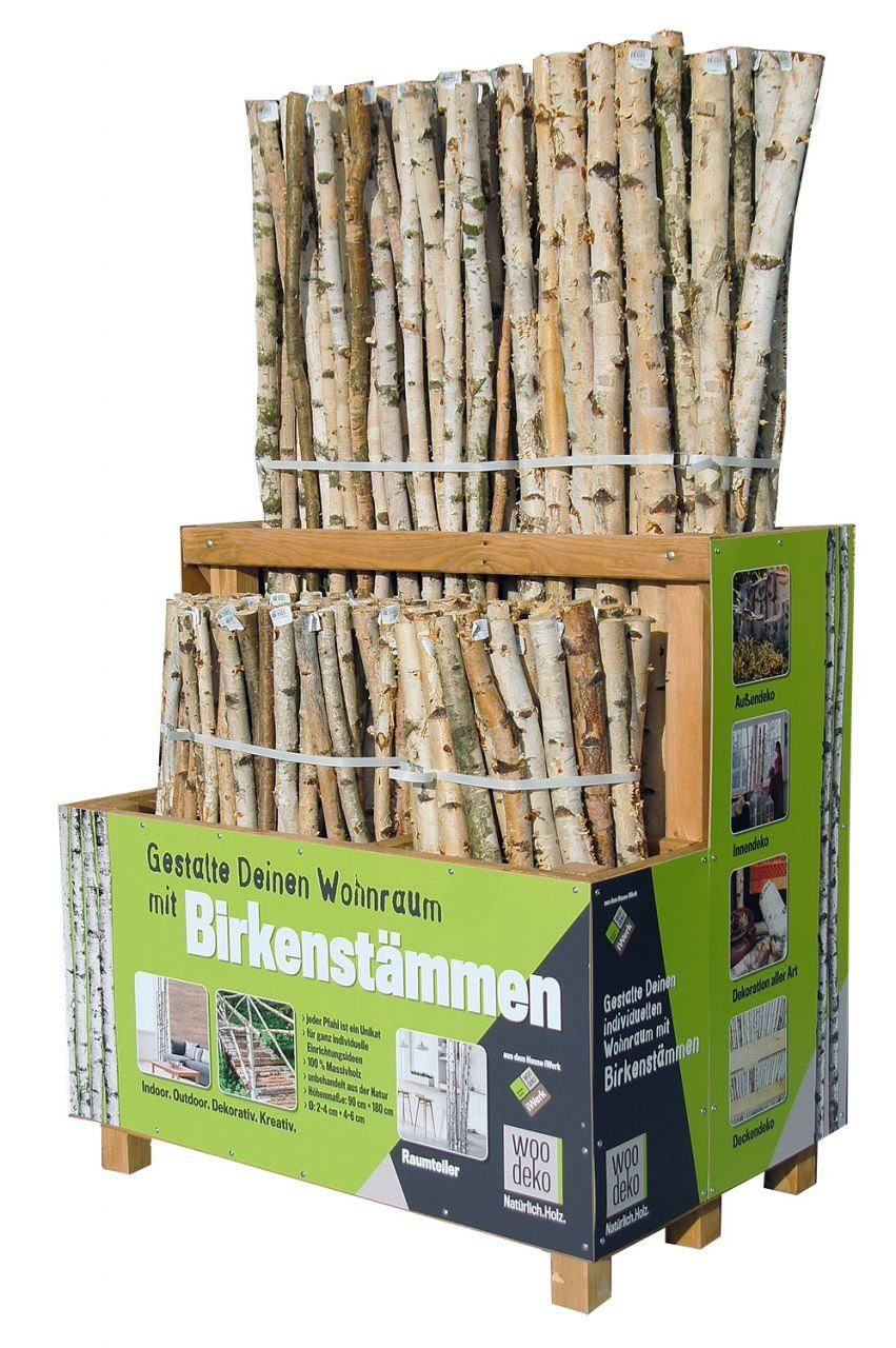 iWerk Dekofigur Birkenstamm 90 cm ø günstig online kaufen