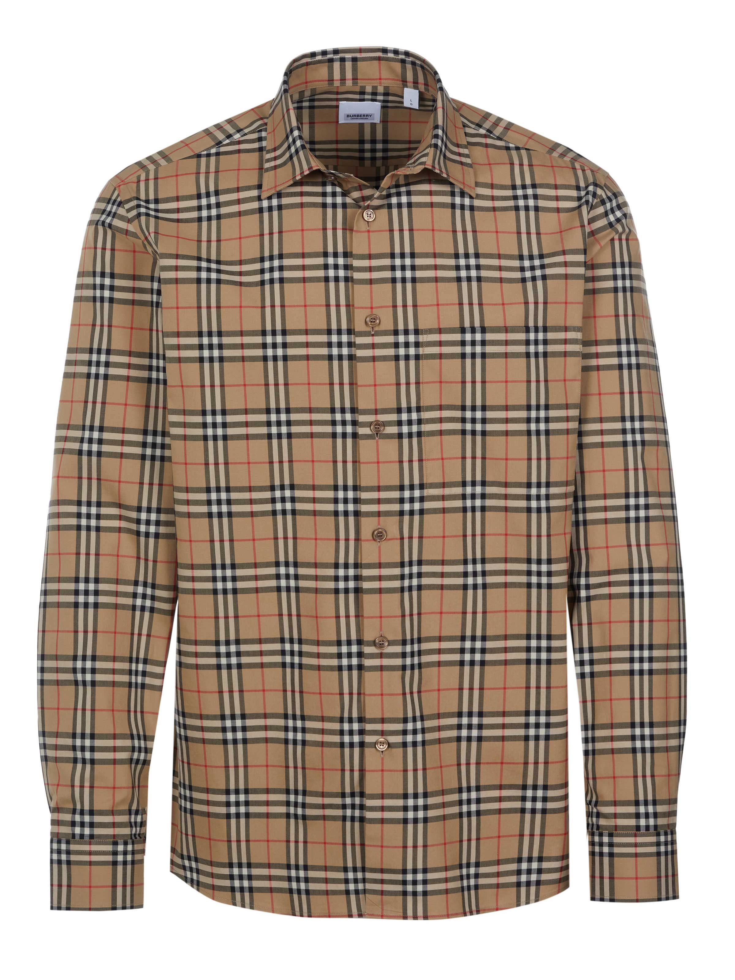 BURBERRY Langarmhemd Burberry SIMSON Hemd beige günstig online kaufen