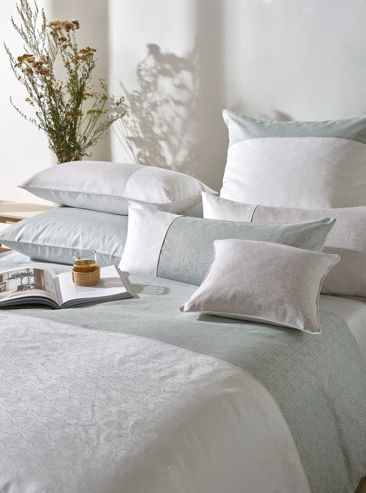 Curt Bauer Bettwäsche Mako-Brokat-Damast Graceful taupe günstig online kaufen