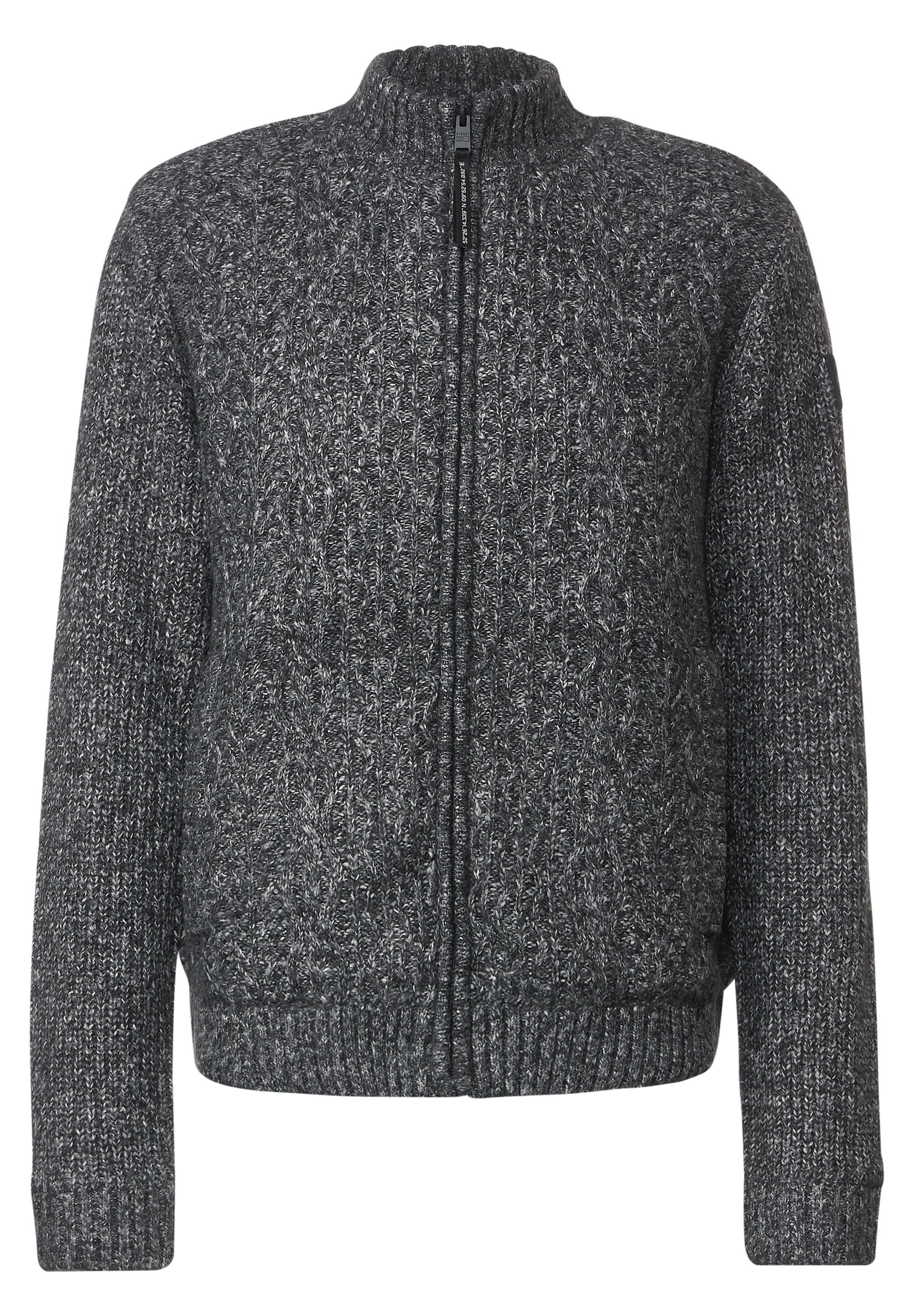 mit Strickjacke STREET MEN ONE Stehkragen