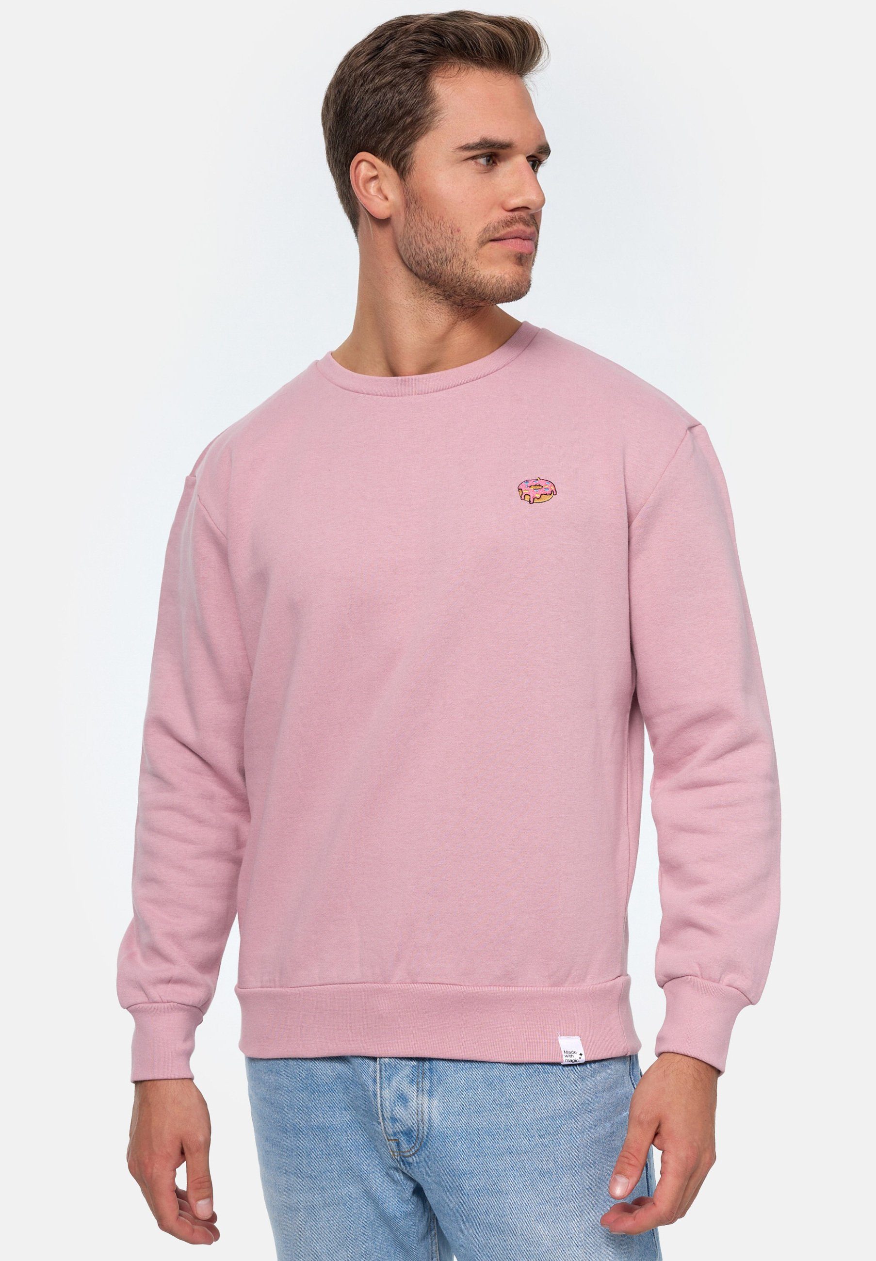 MIKON Sweatshirt Donut GOTS Pink zertifizierte Bio-Baumwolle