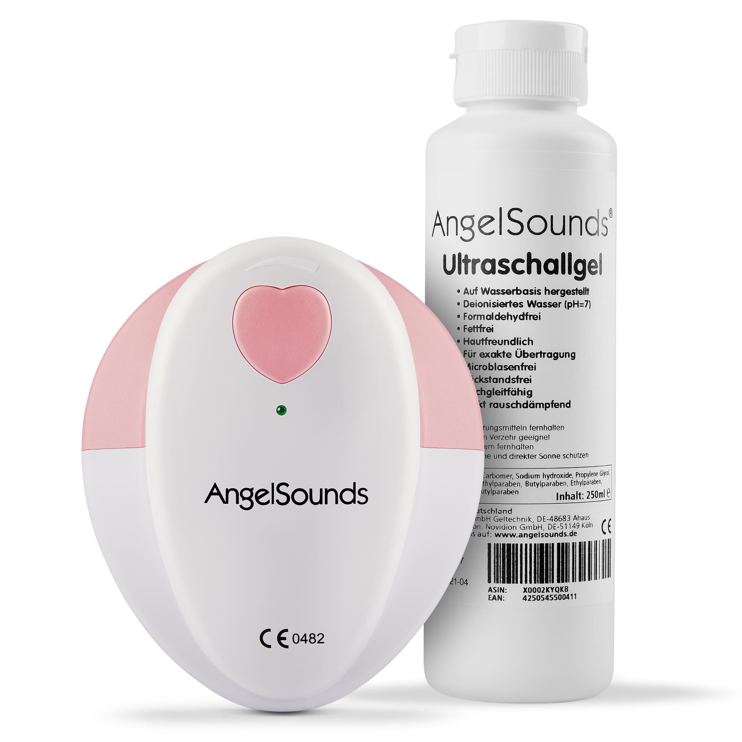 AngelSounds Babyphone JPD-100S Fetal Doppler 250ml Ultraschallgel inkl