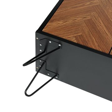 REDOM Kommode Nachtschrank Schubladenschrank Highboard, Kommode aus Holz mit Metallfüße, B: 90cm