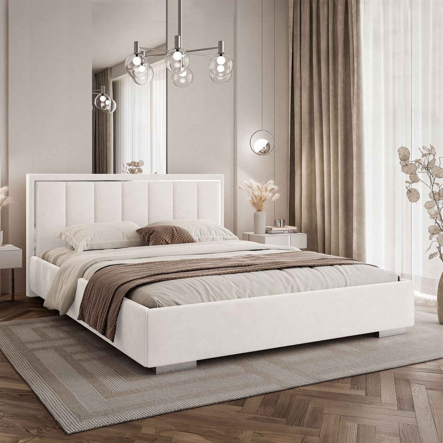 Lookway Polsterbett AURELIA SILVER mit Bettkasten, günstig online kaufen