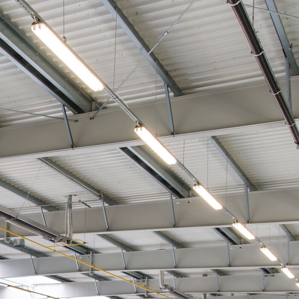 etc-shop LED Deckenleuchte, Keller Werkstatt verbaut, fest Feuchtraum Neutralweiß, Wannenleuchte Garagen Deckenleuchte LED-Leuchtmittel