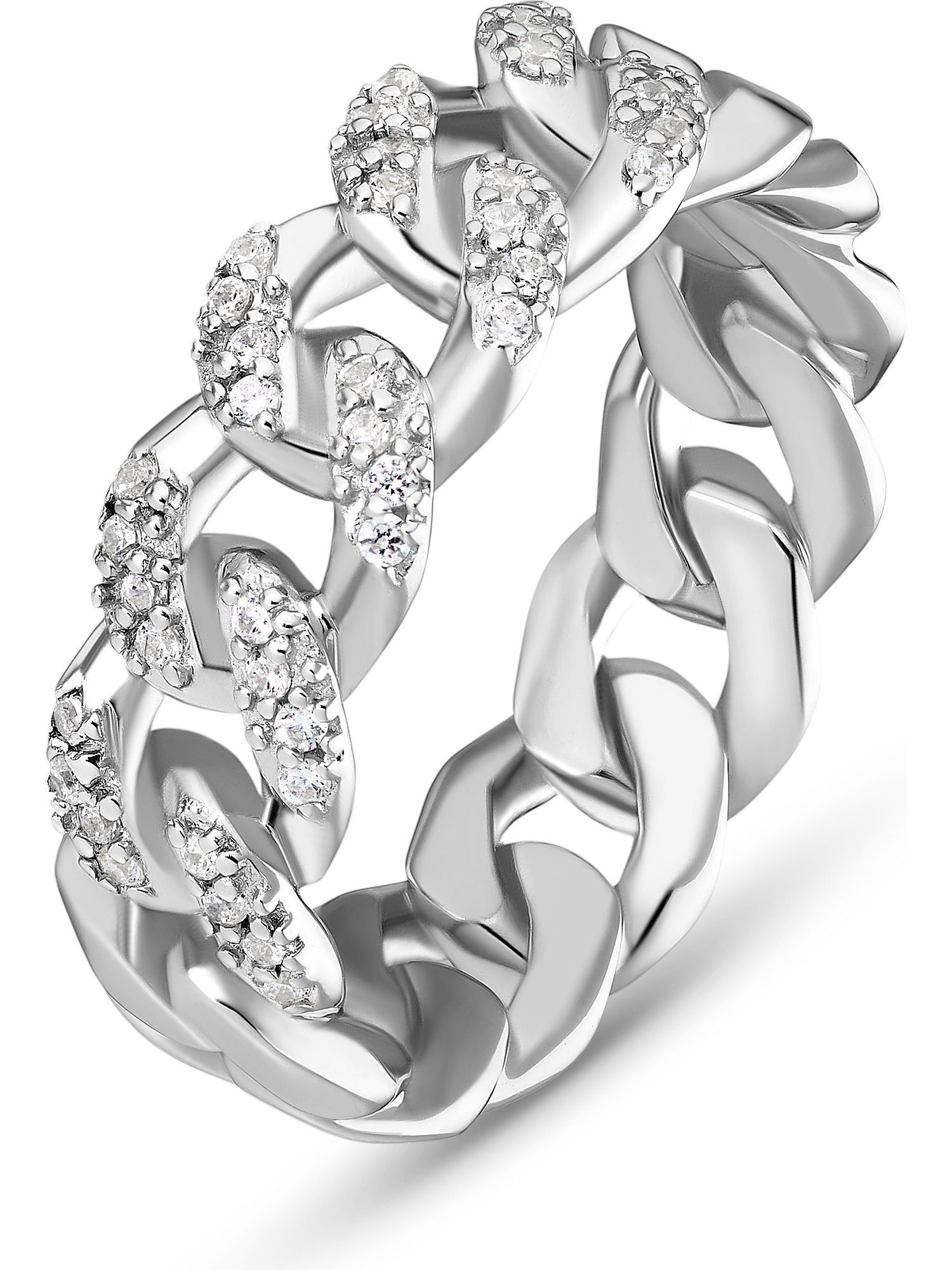 JETTE Silberring JETTE Damen-Damenring 925er Silber 40 Zirkonia, Zirkonia, synthetisch