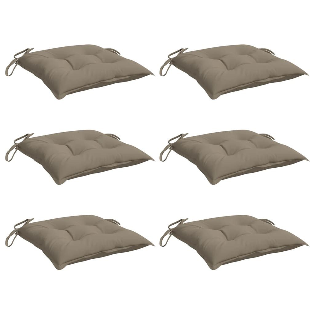 vidaXL Sitzauflage Stuhlkissen 6 Stk. Taupe günstig online kaufen