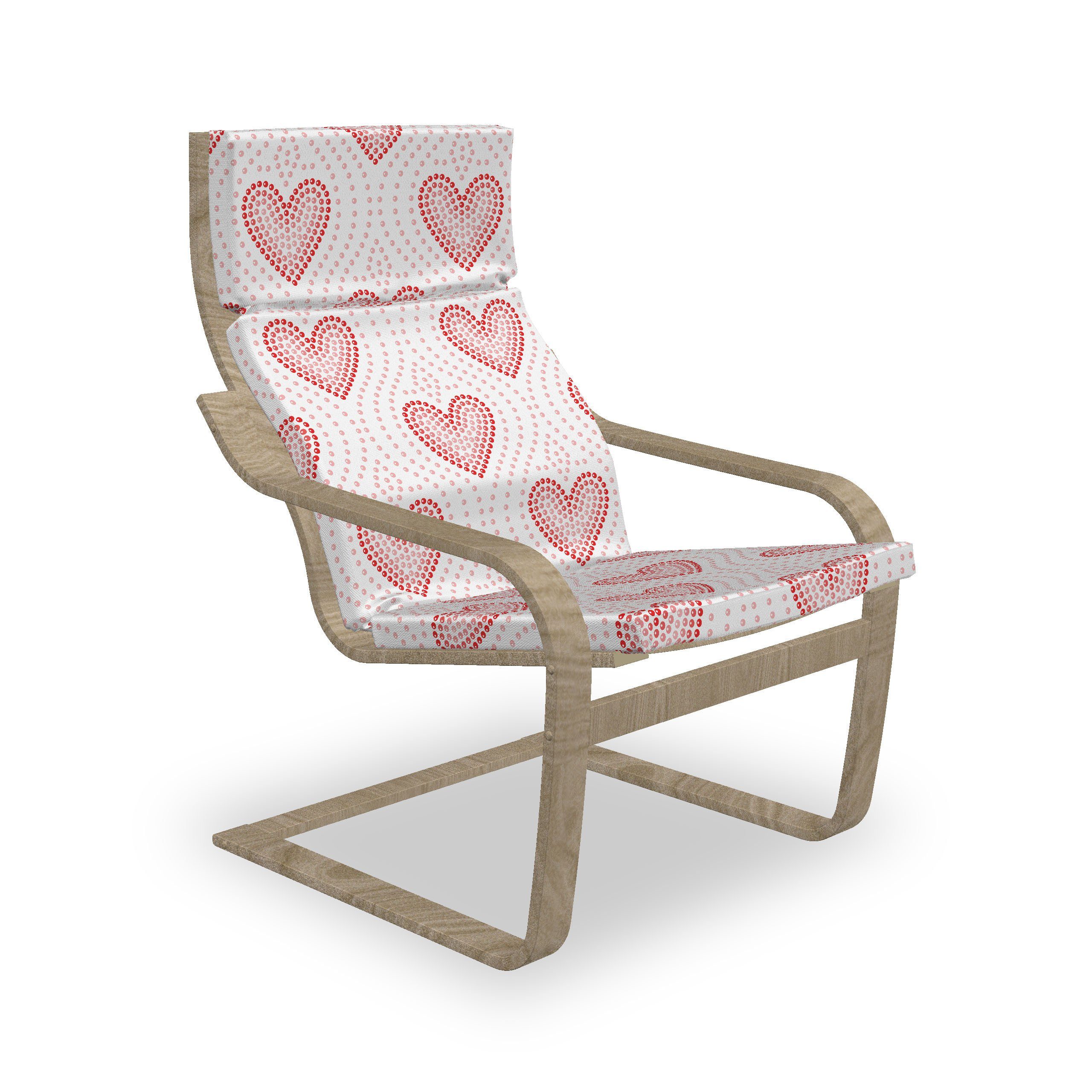 Abakuhaus Stuhlkissen Sitzkissen mit Stuhlkissen mit Hakenschlaufe und Reißverschluss, Pearls Gepunktete Herz-Muster