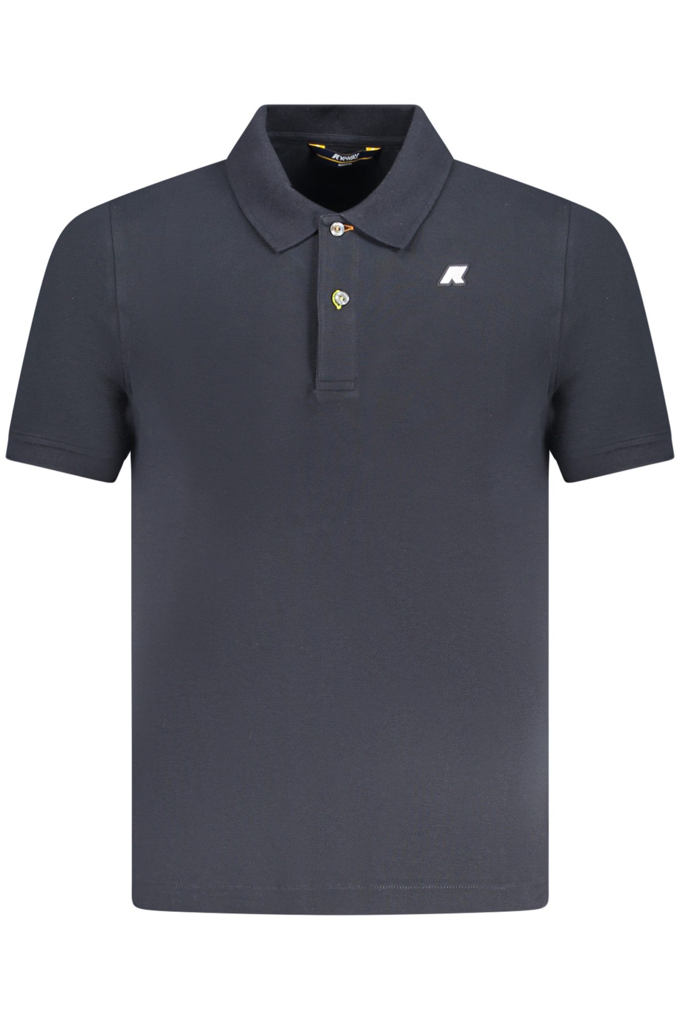 K-WAY Poloshirt Herren Kurzarm-Poloshirt Blau mit Knöpfen und