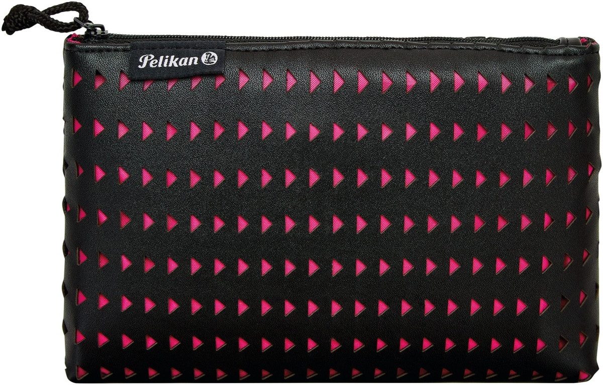 Pelikan Federtasche Faulenzer flach Lasercut Black/Pink Polyester BxHxT 215x160x35mm