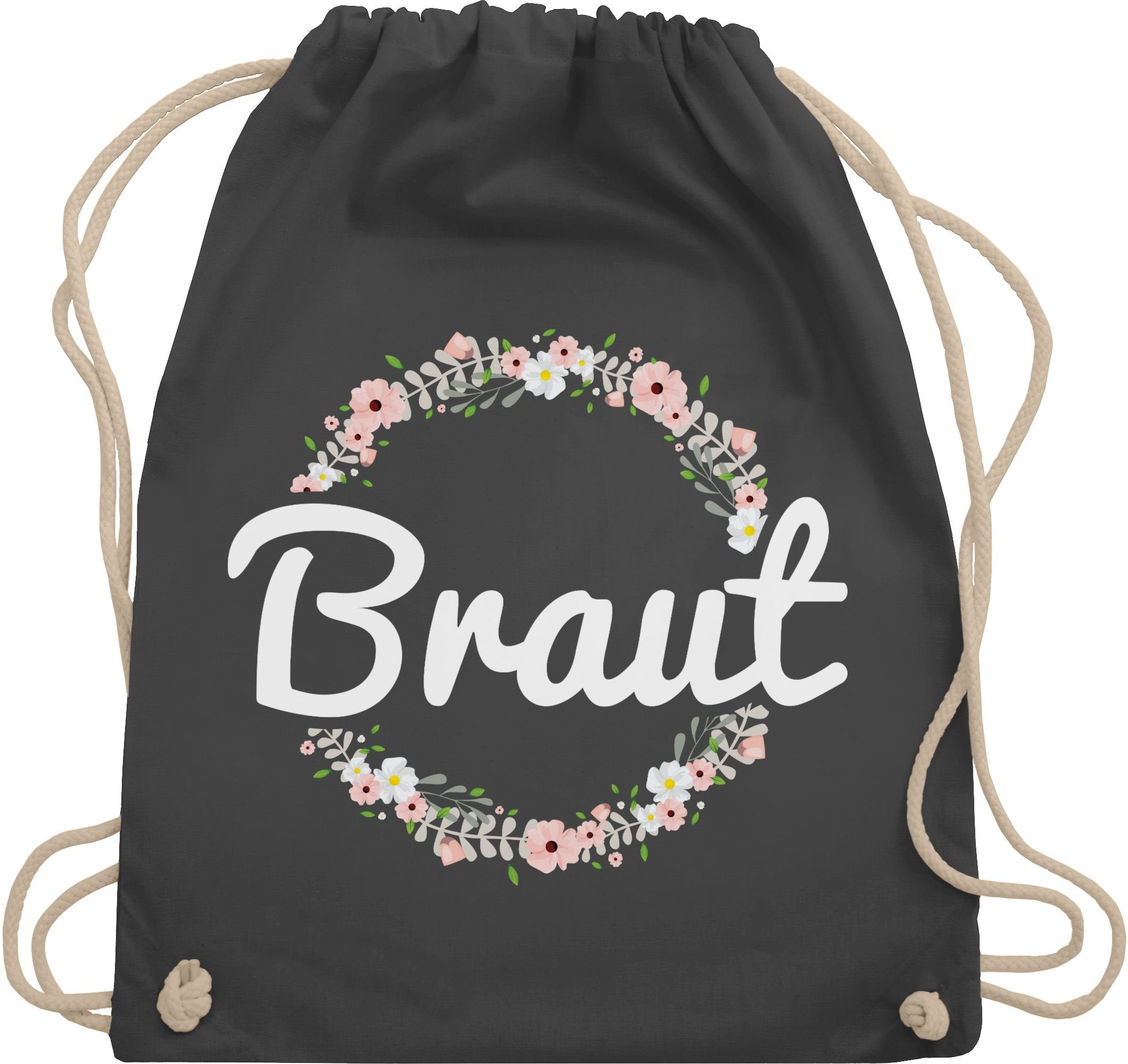 Turnbeutel Braut Blumenkranz