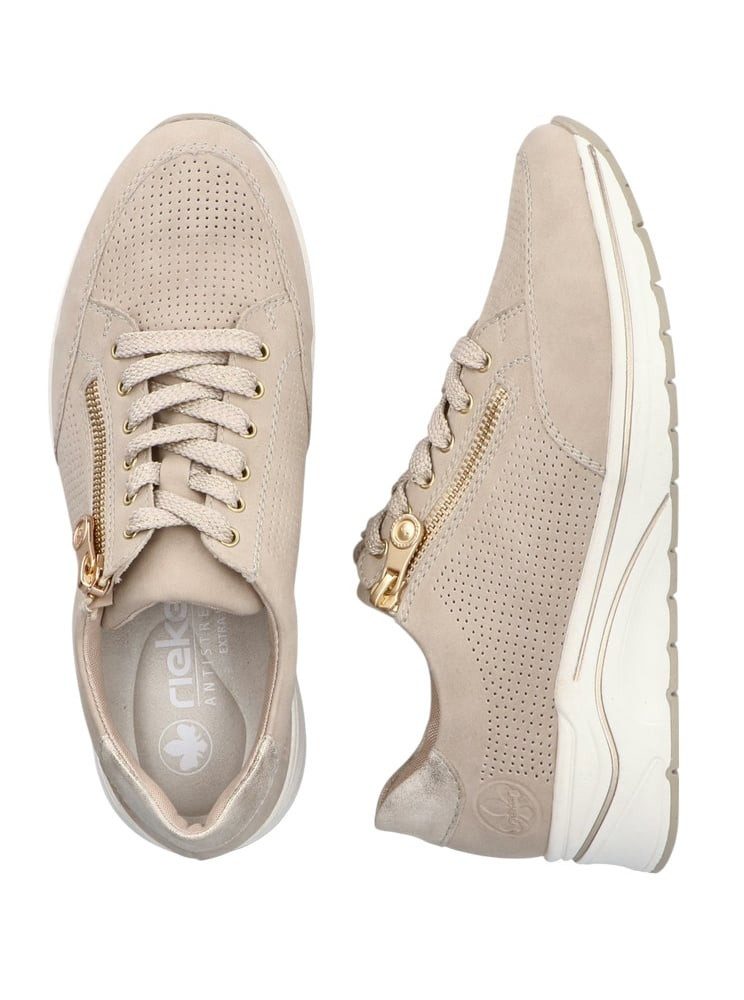 Rieker N9517 (Kunstleder) beige Damen Sneaker – Bild 3 von 5