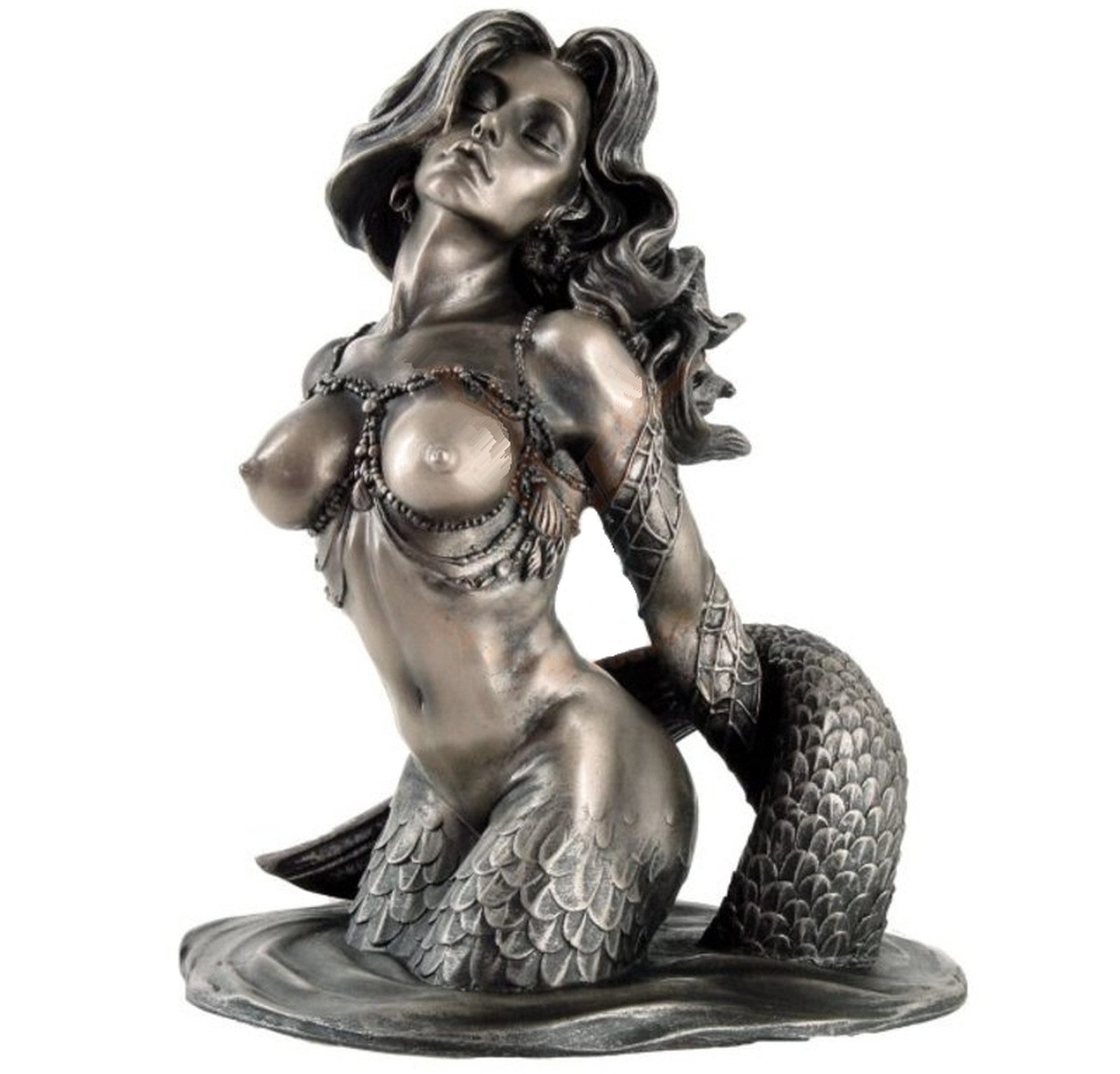 Vogler Dekofigur Meerjungfrau bronziert Monte Moore Mermaid Frau Figur