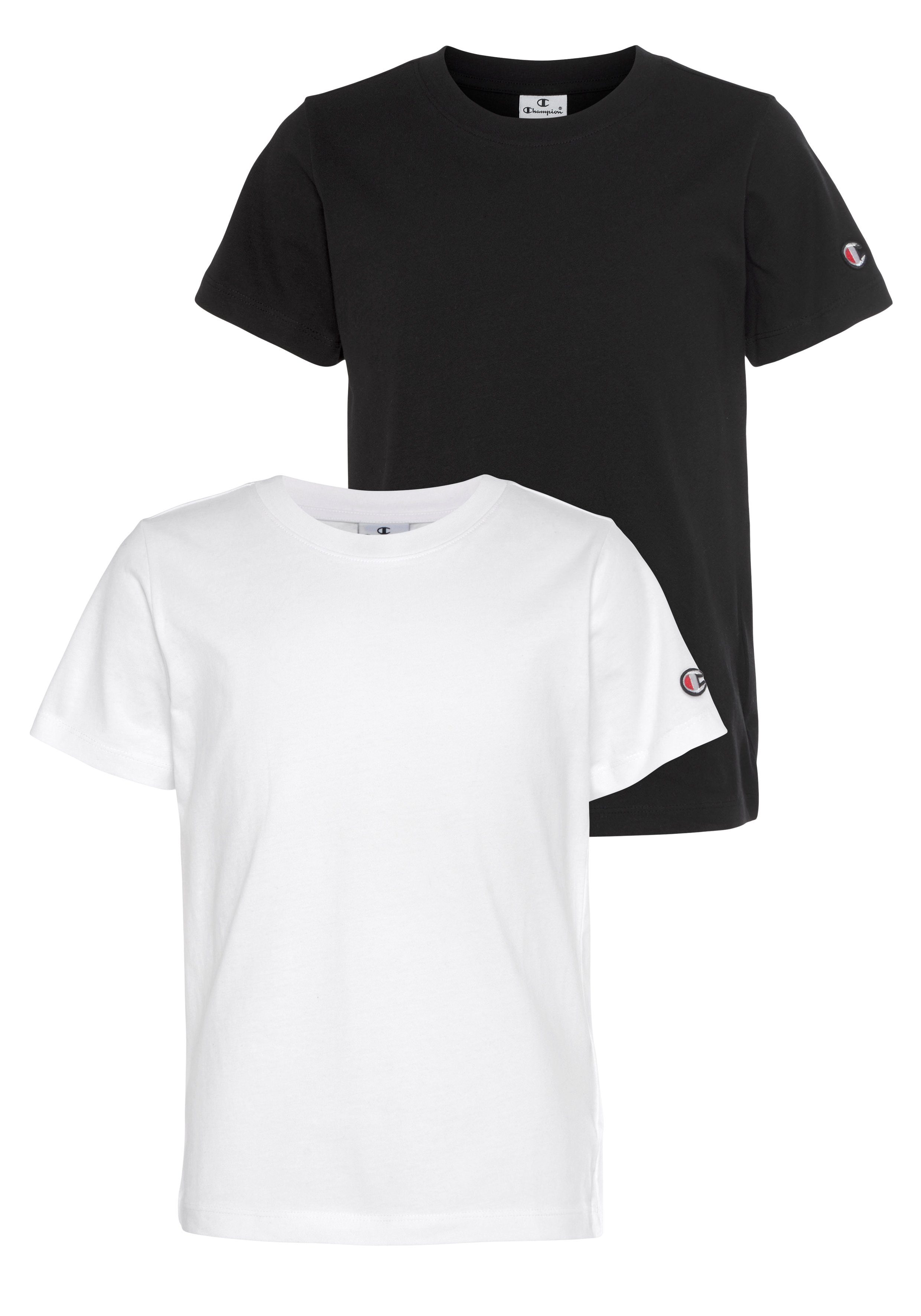 für - T-Shirt Classic 2pack (Packung, Crewneck Champion 2-tlg) T-Shirt Kinder