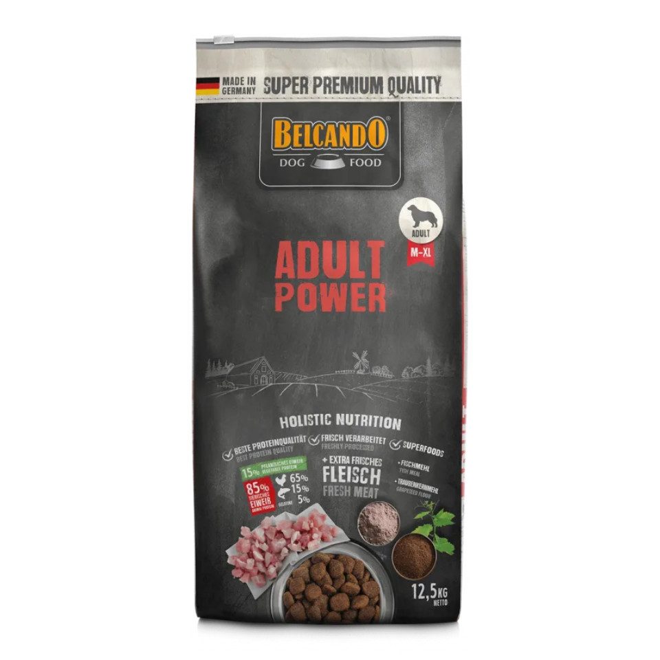 Belcando Adult Power - Trockenfutter für Hunde mit erhöhter Aktivität, Trockenfutter für: Hunde