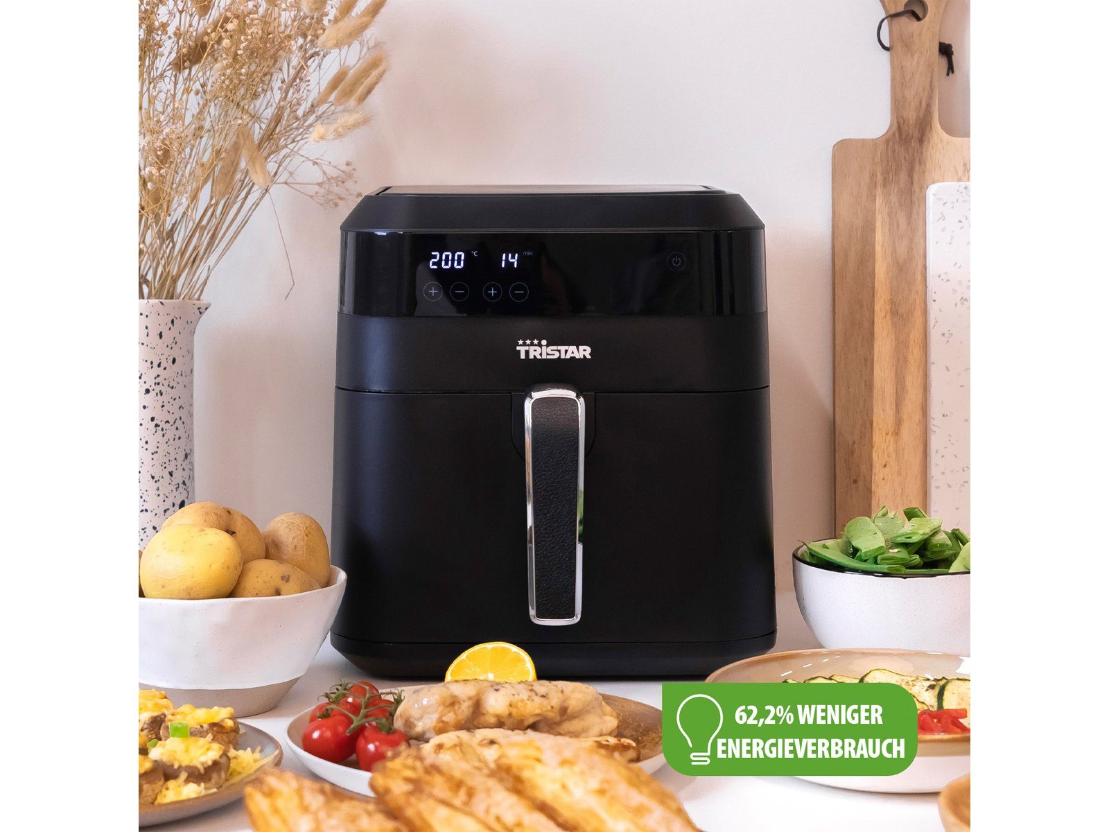TruFry Luftfritteuse 12L Küchenofen 1700W ölfrei Fettarm Gesund