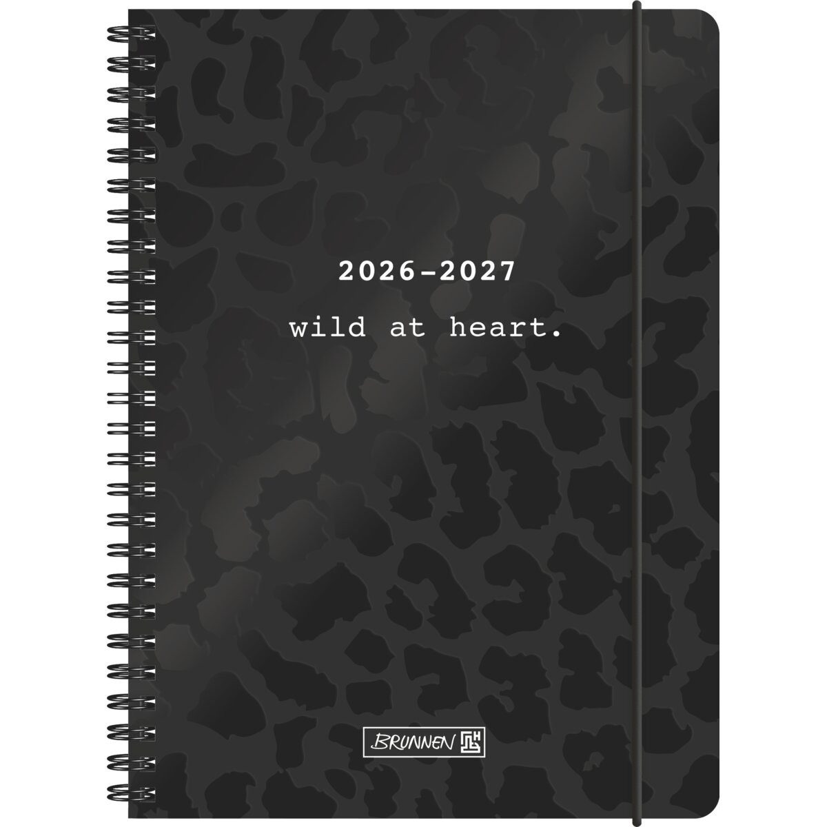 BRUNNEN Buchkalender Schülerkalender A5 1 Tag/Seite Black 2026/2027