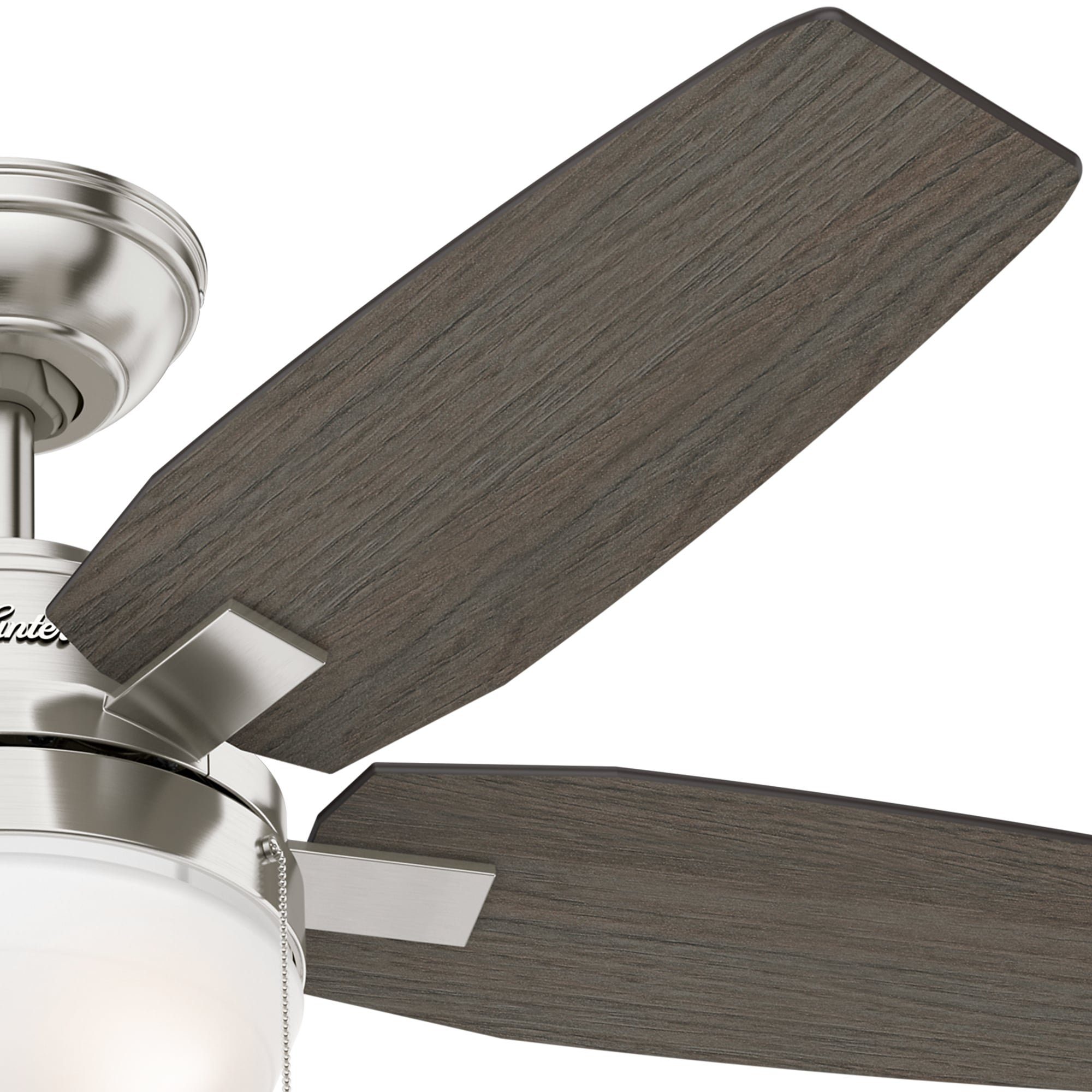 Hunter Deckenventilator Deckenventilator Arcot Nickel 117 cm mit Licht, Mit Zugschnur