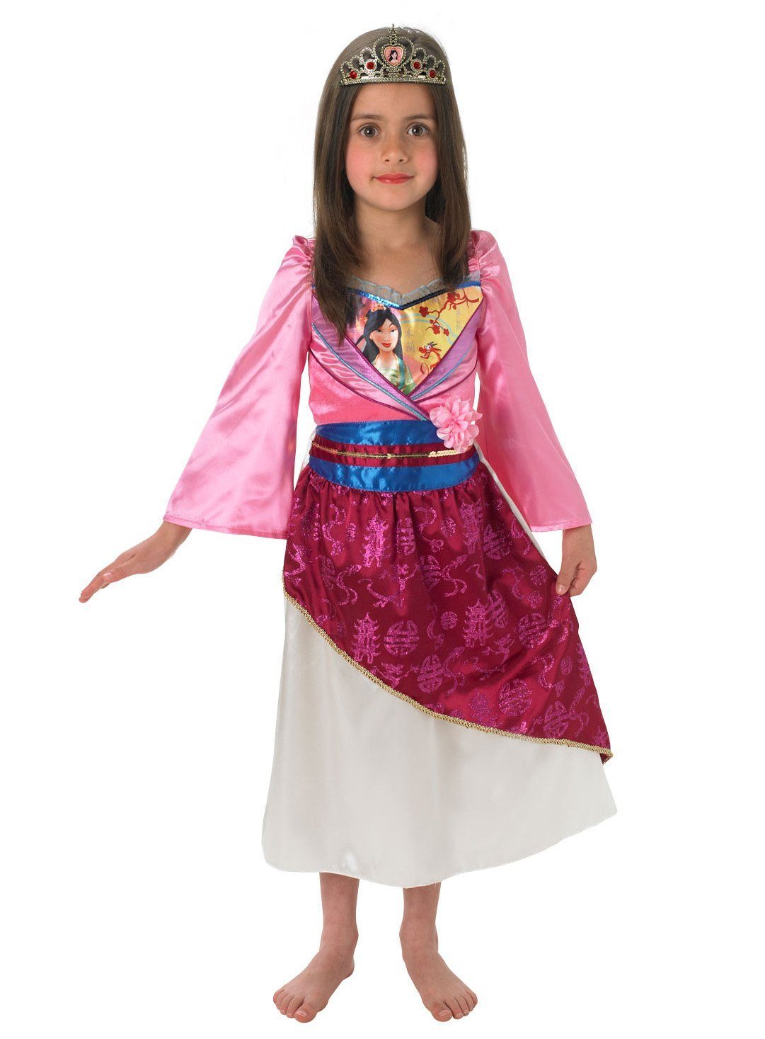 Rubie´s Prinzessin-Kostüm Disney Prinzessin Mulan Glanzkostüm für Kinder, Klassische Märchenprinzessin aus dem Disney Universum