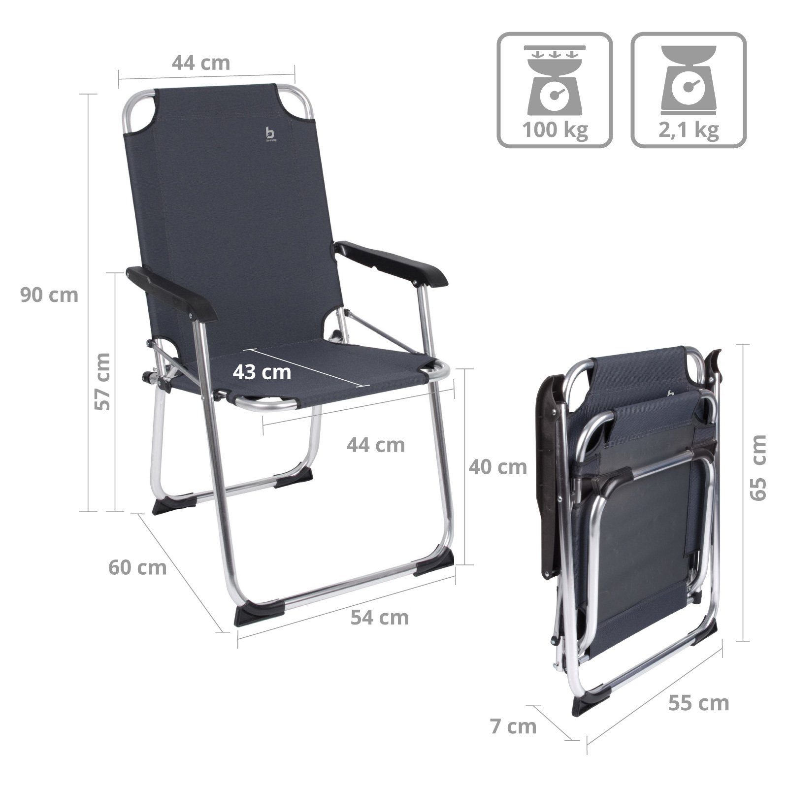 Bo-Camp Campingstuhl Alu Klappstuhl Angelstuhl Anglerstuhl, günstig online kaufen