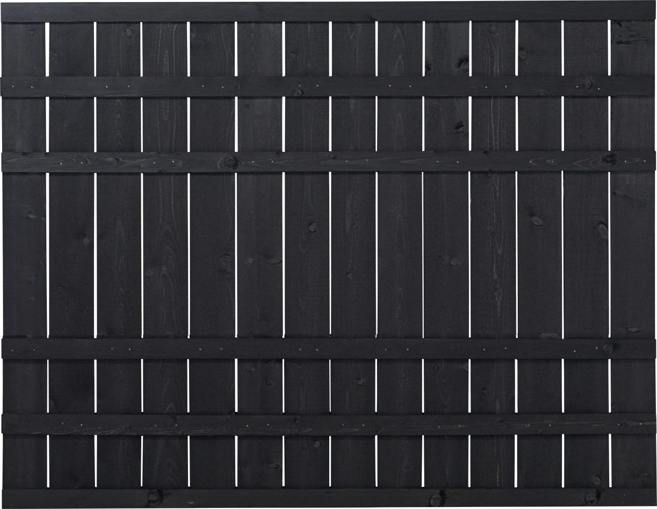 PLUS Gartenzaun Plus Zaunelement Rustik 180 x 138 cm schwarz