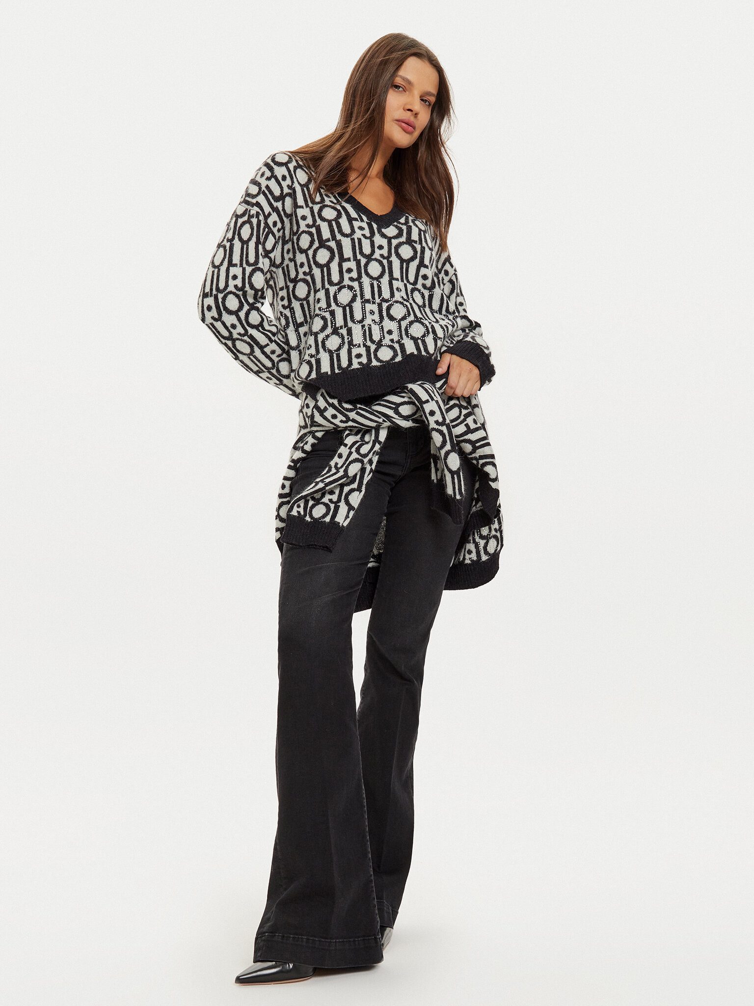 Liu Jo Strickpullover MAGLIA CHIUSA - Pullover Damen - Strickpullover - mit Alpaka-Wolle