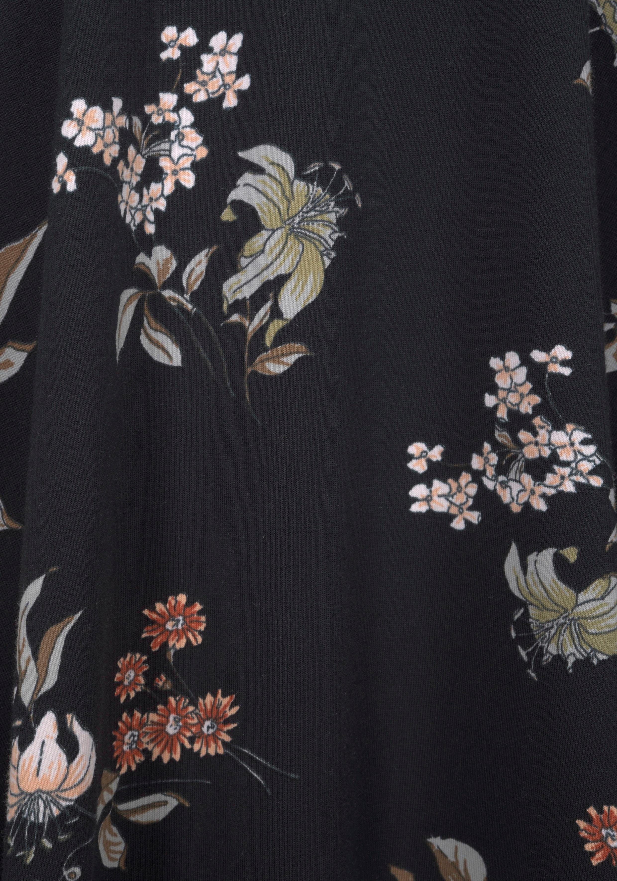 Beachtime by Lascana Jerseykleid mit Blumenprint, Minikleid, Druckkleid, taillierte Form Sommerkleid aus Baumwolle, Strandkleid, mit ausgestelltem Rockteil – Bild 5 von 5