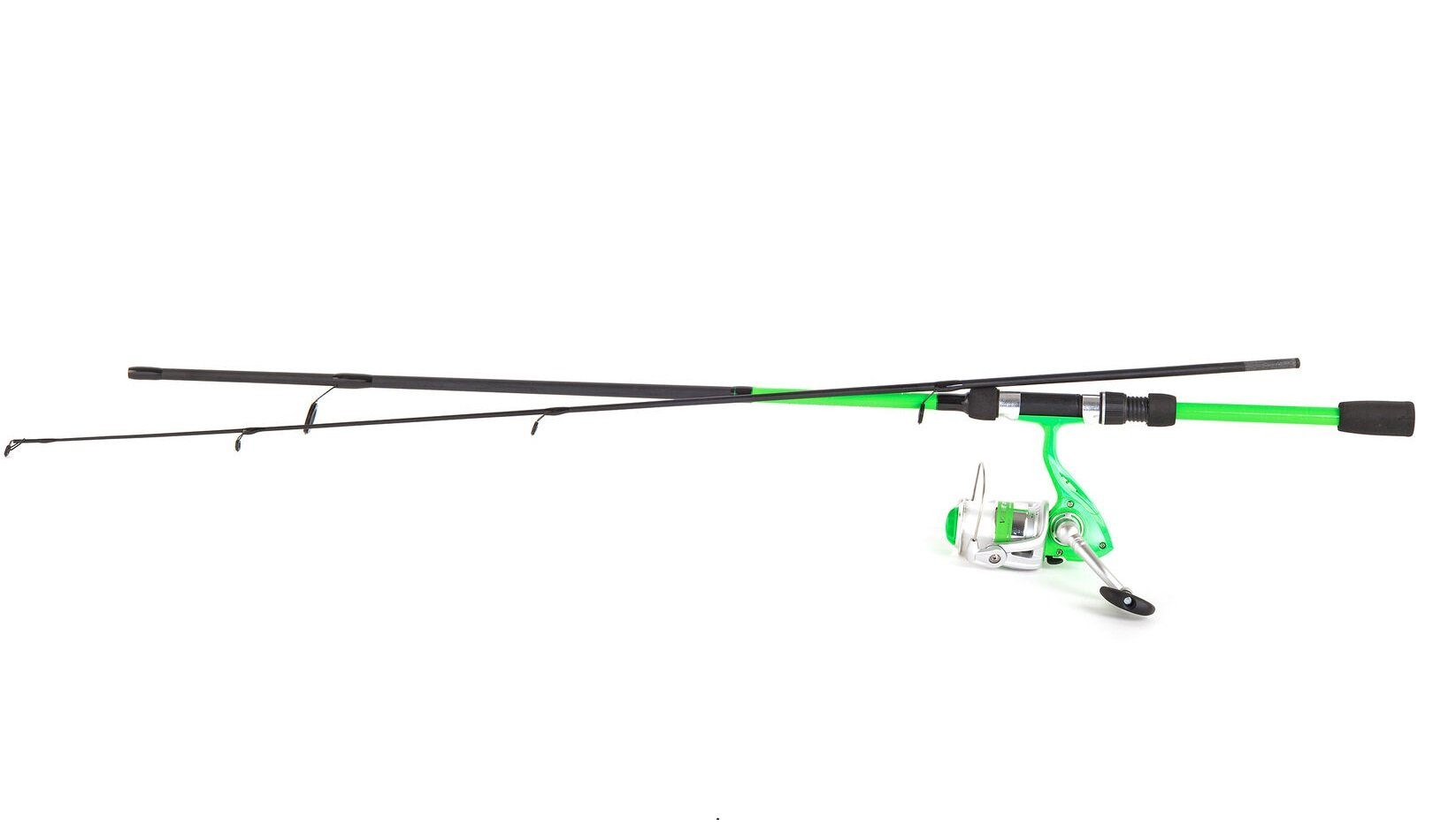 Spinnrute VIBE COMBO 6" 1,80m 4 Farben Kinderangeln Angelrute+Angelrolle+Schnur