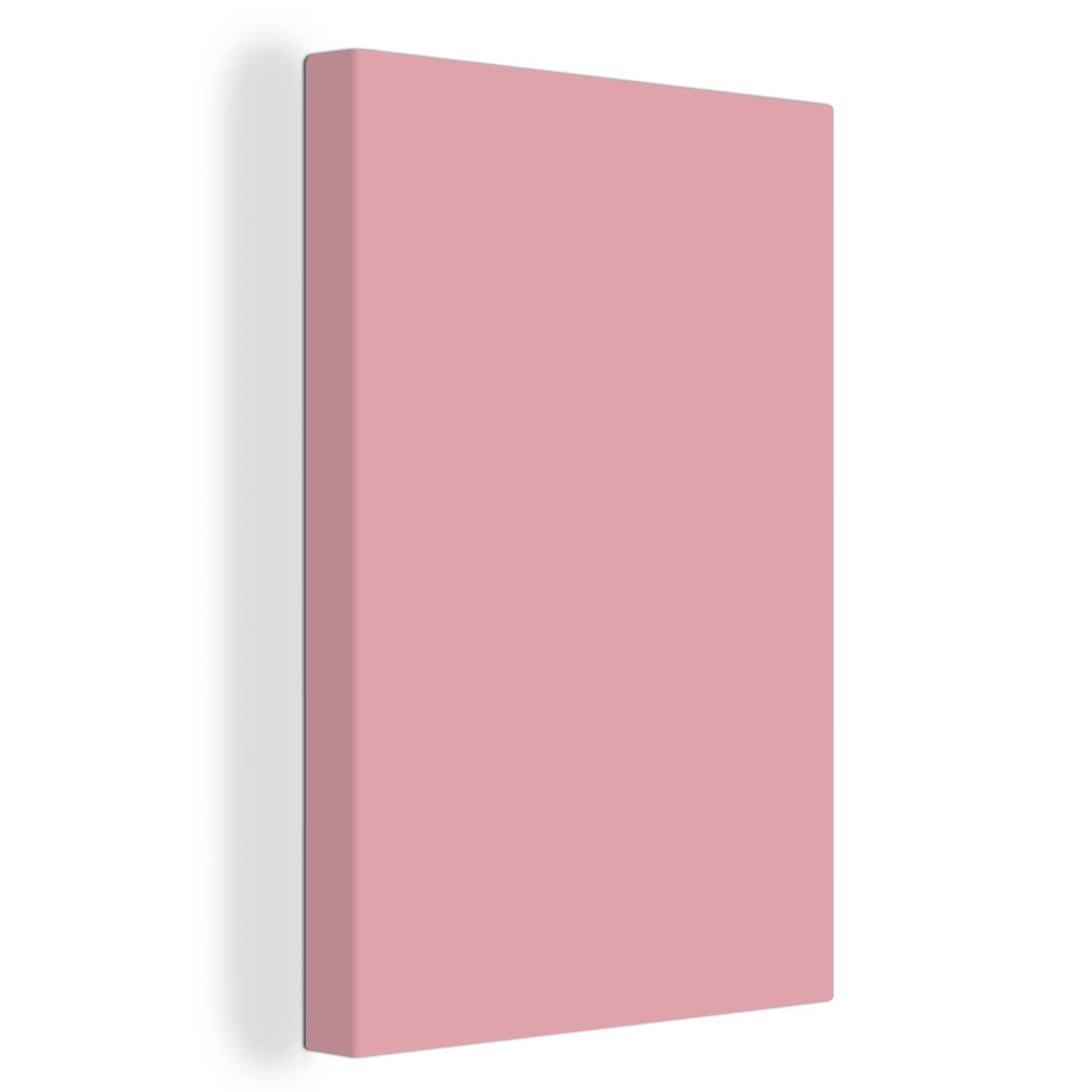 OneMillionCanvasses® Leinwandbild Rosa - Farben - Innenraum - Einfarbig - Farbe, Fotodruck (1 St), Leinwand Canvas Wandbild, Wanddekoration 20x30 cm