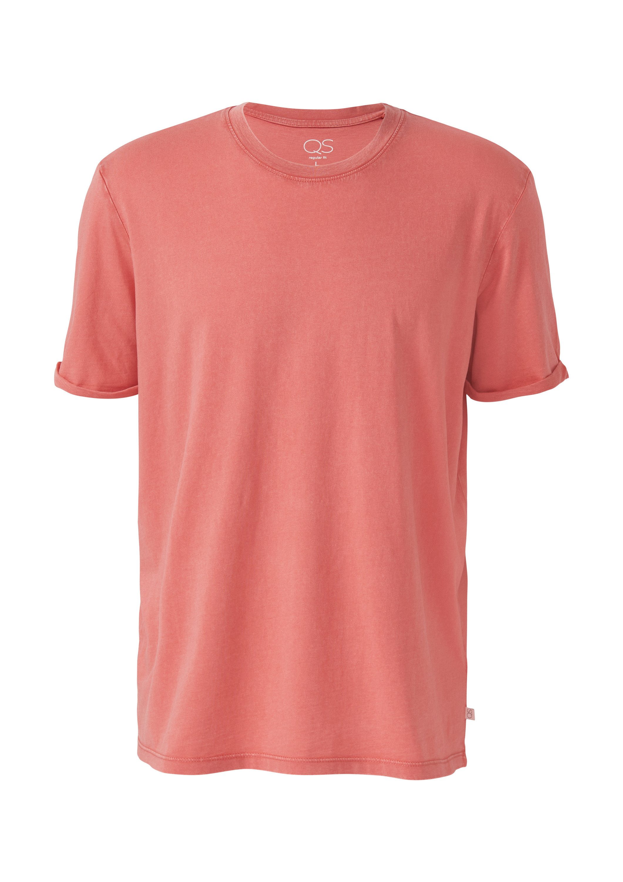 QS Kurzarmshirt T-Shirt Gewaschenes Basic-T-Shirt günstig online kaufen