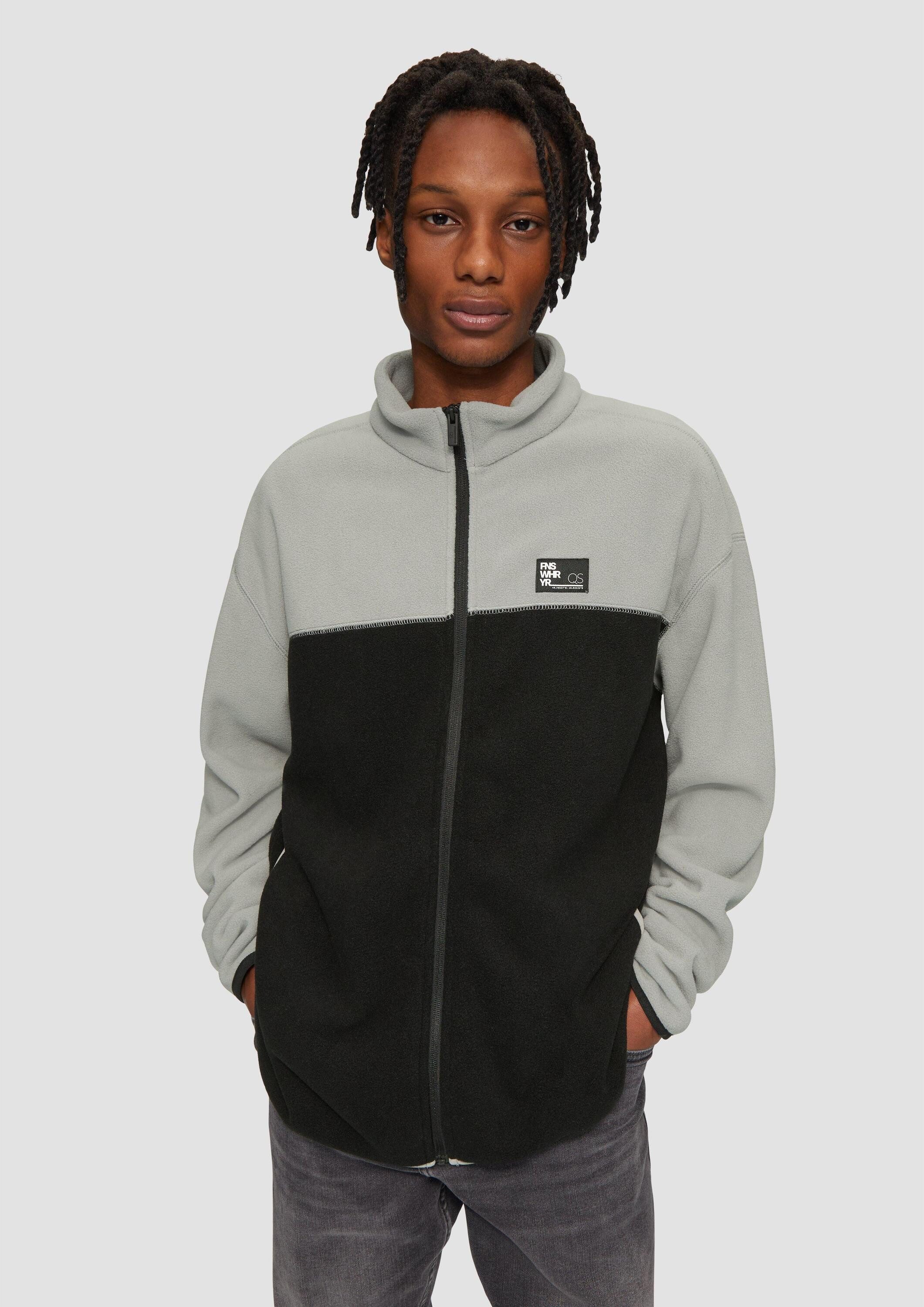 QS Sweatjacke Sweatshirt Jacke Fleecejacke mit günstig online kaufen