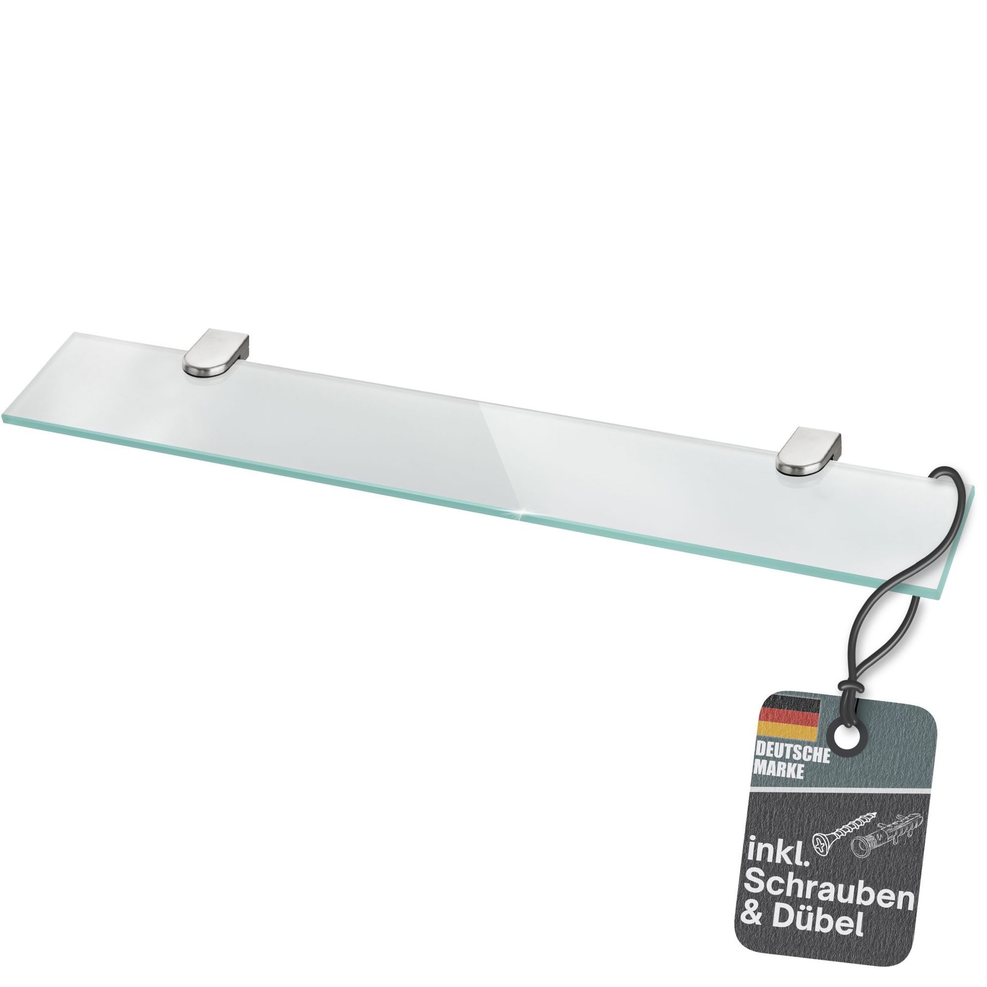 bonsport Badregal Glas Regal, Glasregal Milchglas rechteckig 30 x 10.16 x 0.6 cm
