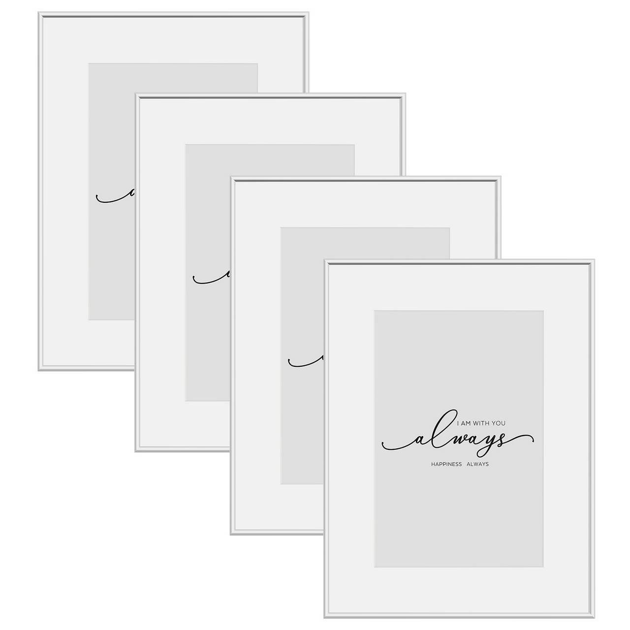 Woltu Bilderrahmen, (4 St), Fotorahmen Aluminium Matt günstig online kaufen