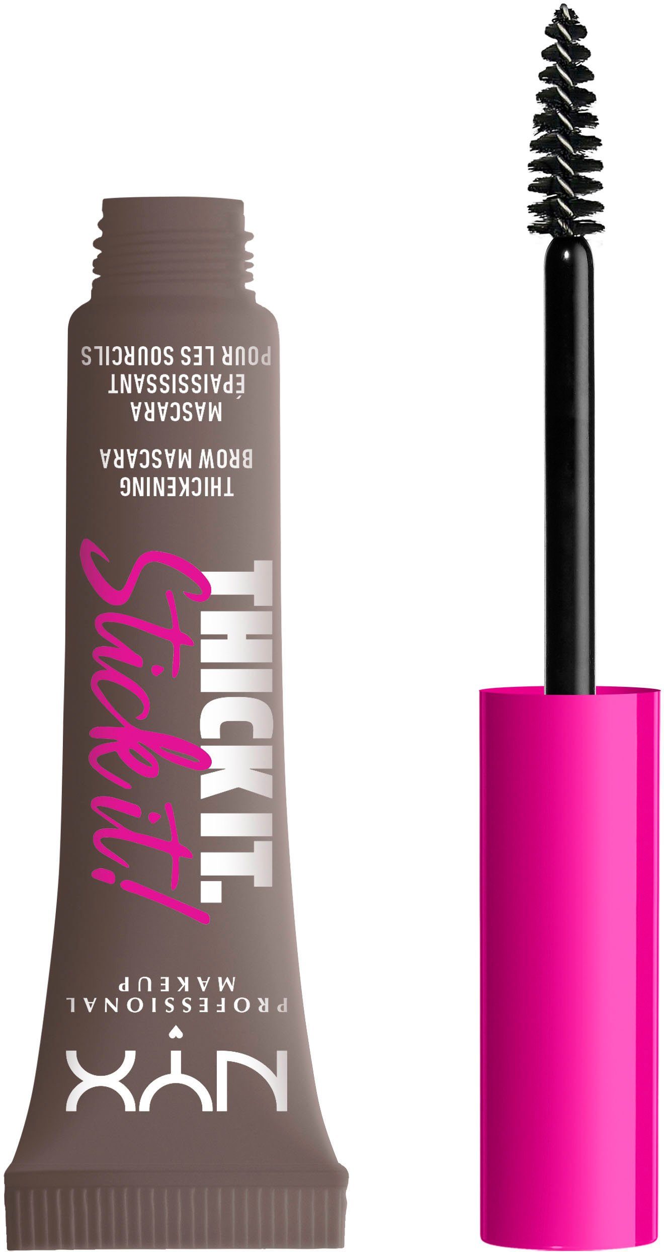 NYX PROFESSIONAL MAKEUP Augenbrauen-Kosmetika THICK IT.STICK IT.BROW MASCARA, mit feiner Verdichtungstechnik