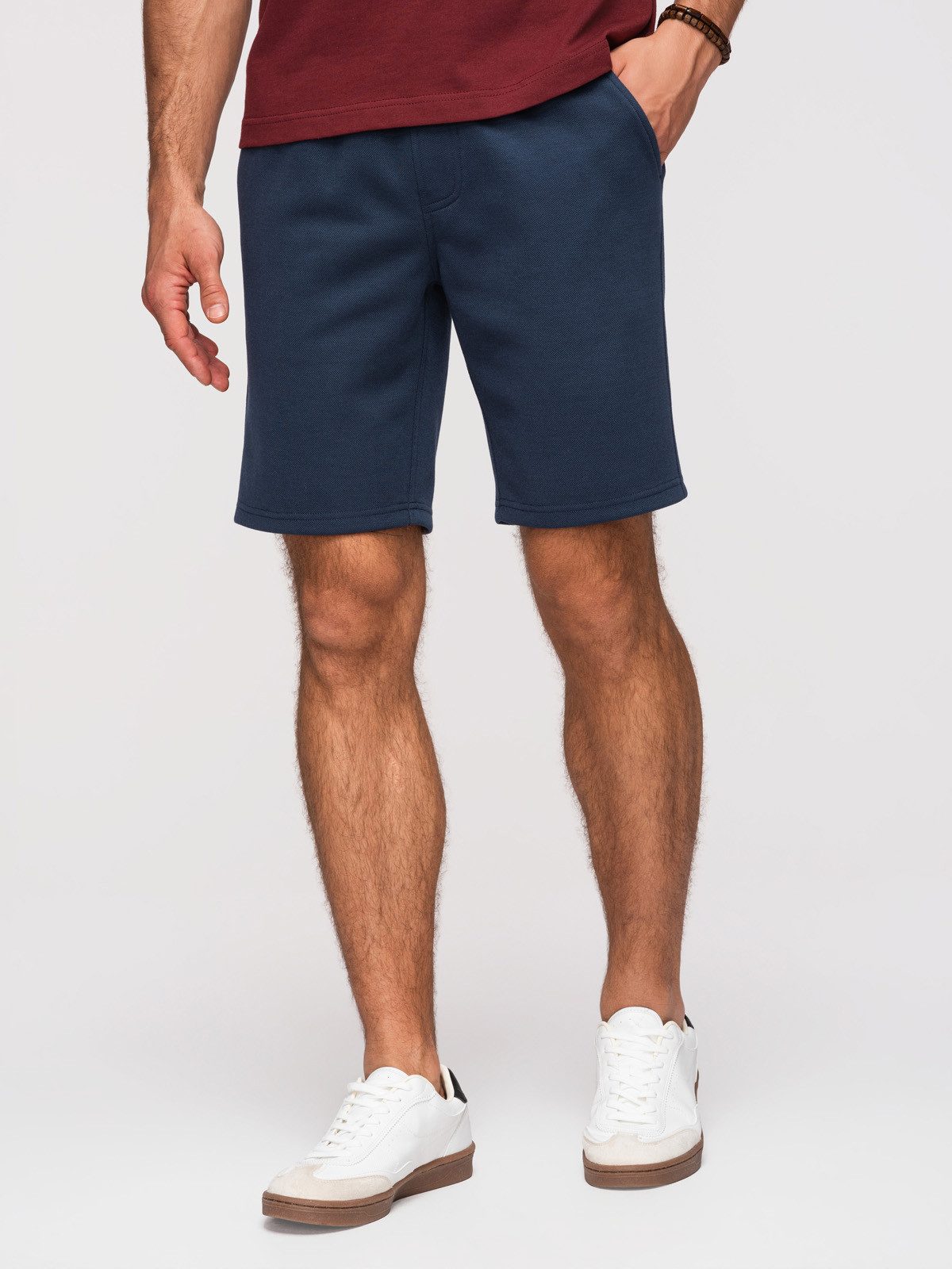 Sweatshorts Herren Sweatshorts Regular Fit mit Kordelzug Navy M