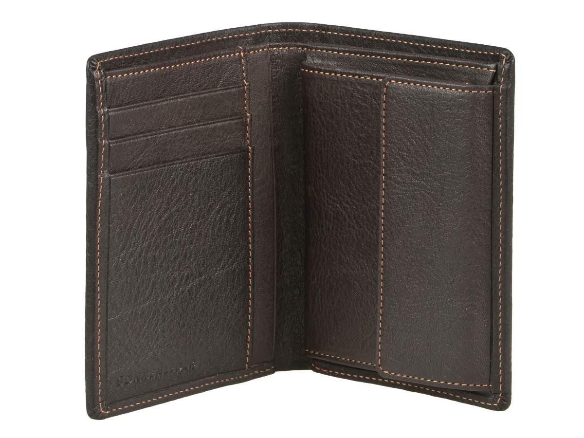 Sonnenleder Geldbörse Weser R Portemonnaie Herren Leder im Hochformat sehr edel, Herrenbörse, Portemonnaie, Hochformat 9x12cm, süddeutsches Leder