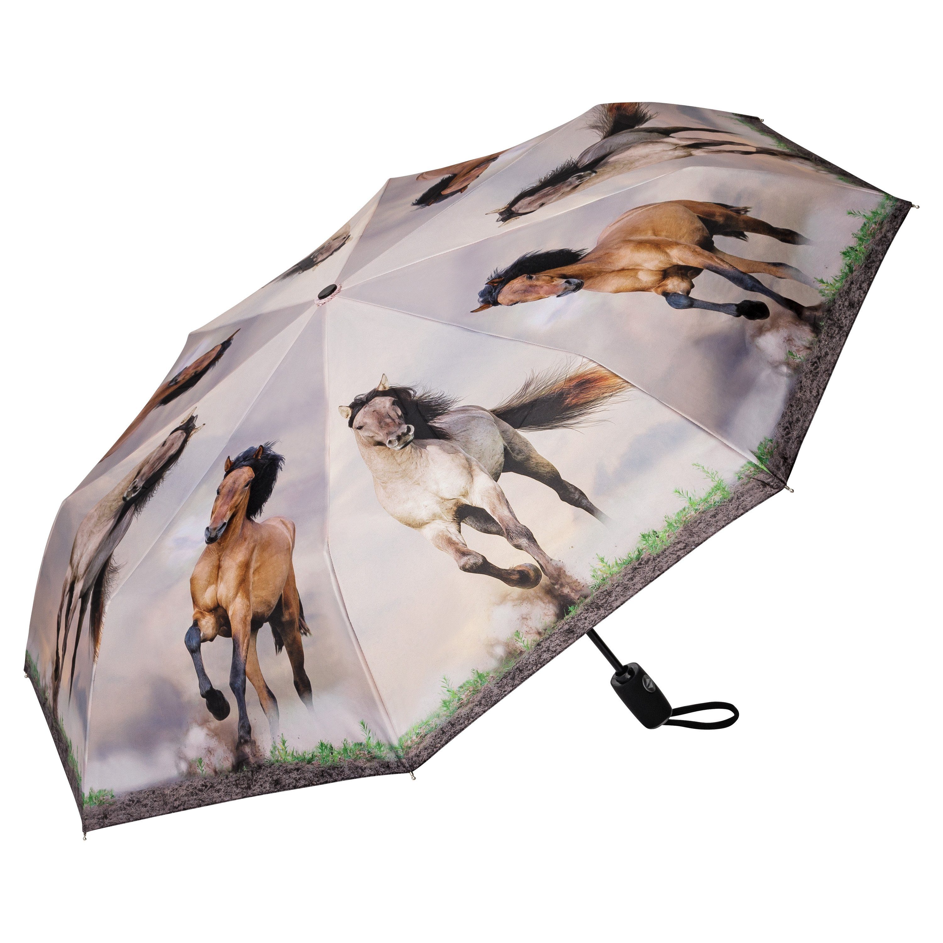 von Lilienfeld Taschenregenschirm Motivschirm Wildpferde Pferd günstig online kaufen