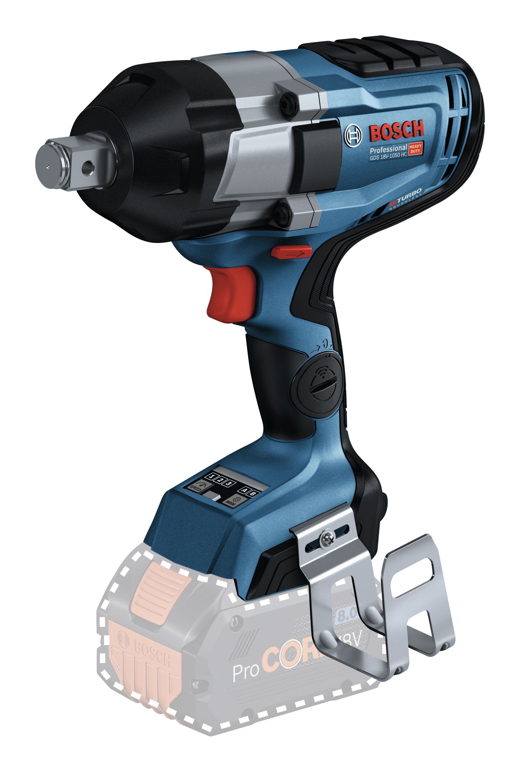 Bosch Professional Akku-Schlagschrauber GDS 18V-1050 HC, 1050 Nm, Drehschlagschrauber Ohne Akku - im Karton