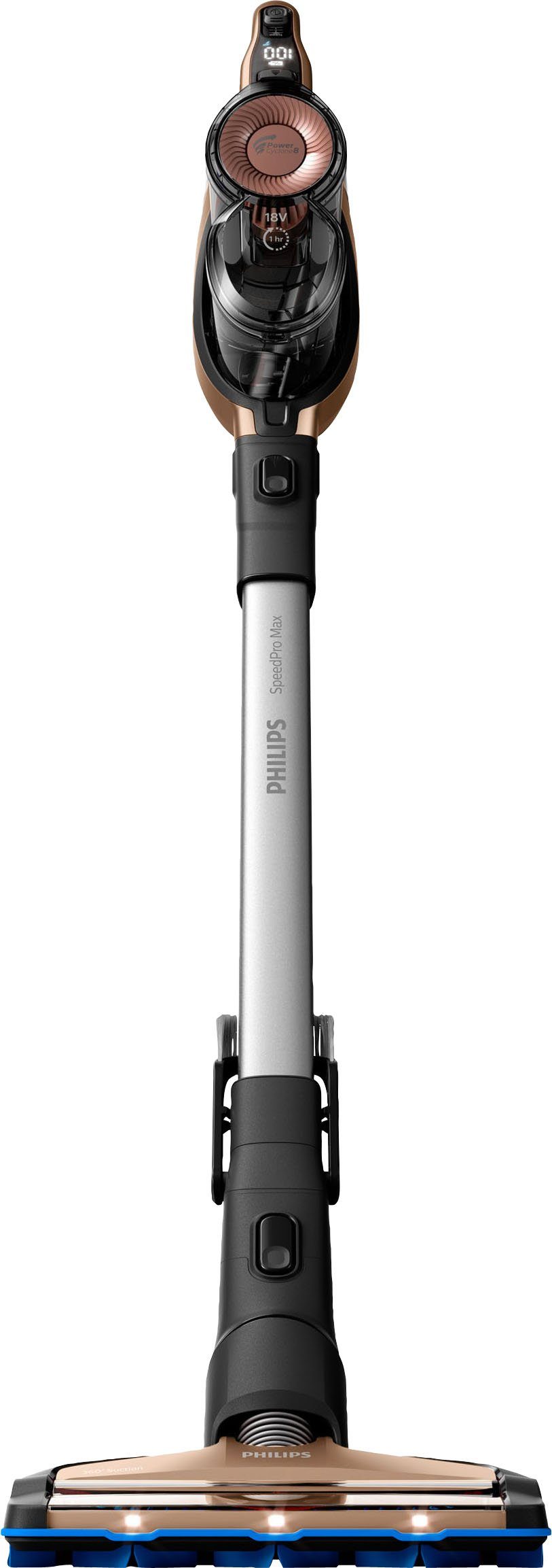 Philips Akku-Stielstaubsauger XC7041/01 65 Minuten mit SpeedPro Max, beutellos, Laufzeit, Turbomodus und 360°-Saugdüse