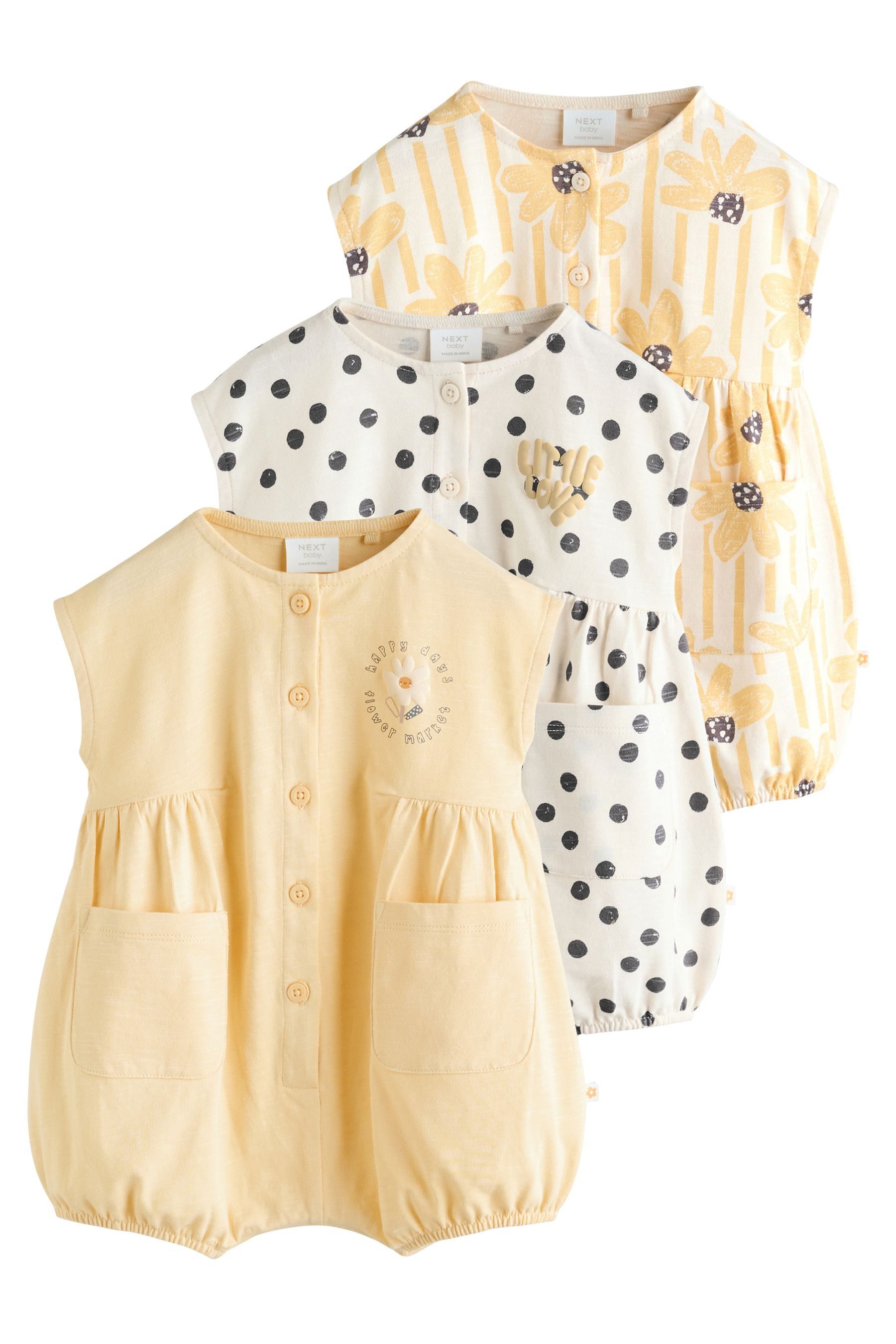 Next Strampler Strampelanzüge im 3er-Pack (3-tlg)