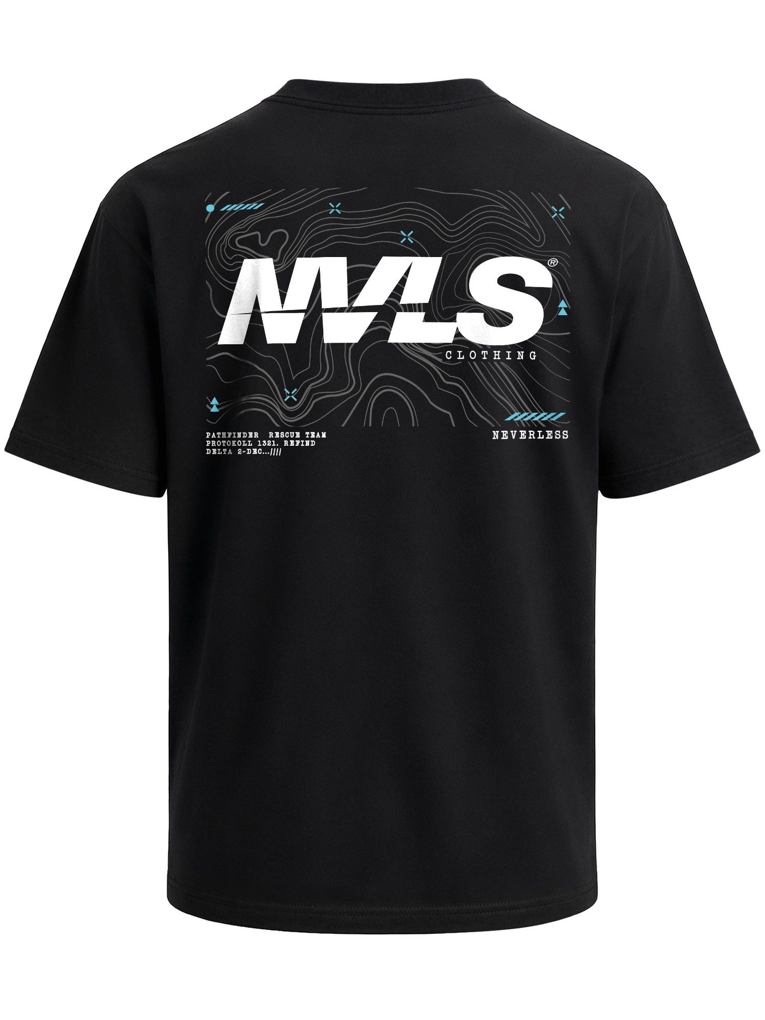 Neverless Oversize-Shirt Herren T-Shirt - Explorer - Oversized Relaxed Fit Sommer Fashion mit Print