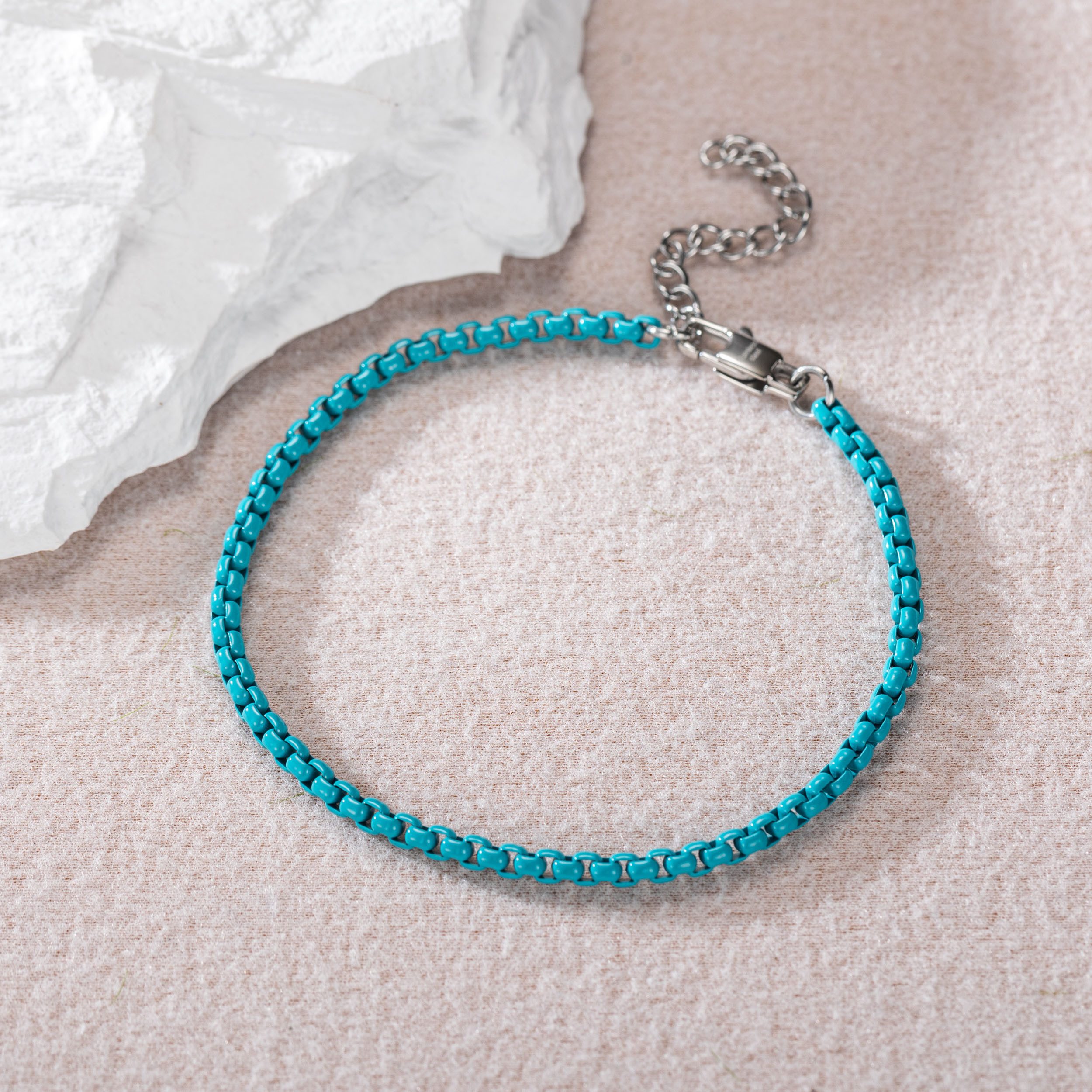 Firetti Fußkette Schmuck Geschenk Edelstahl Fußschmuck Venezianerkette Color