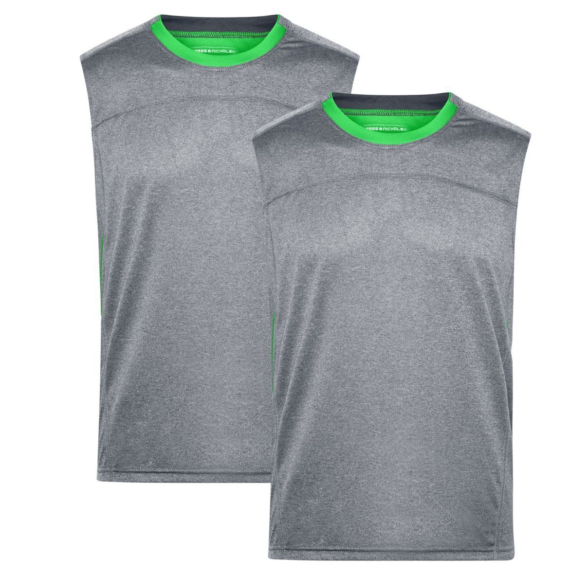 James & Nicholson Lauftop Doppelpack Sportliches Herren Lauf Top aus Funktionspolyester JN470 (Doppelpack, 2er-Pack) Feuchtigkeitsregulierendes Material