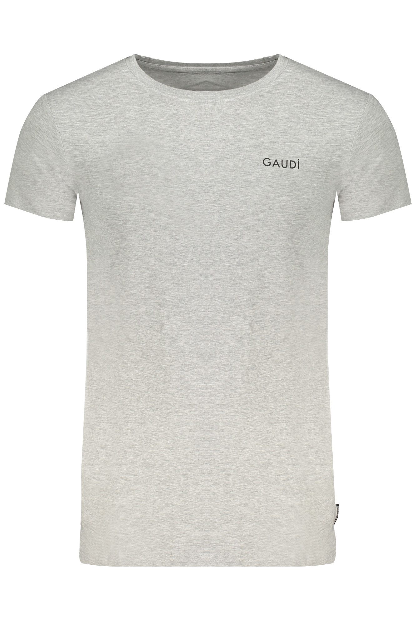 Gaudi T-Shirt Graues Herren Kurzarm T-Shirt mit Ton-in-Ton Logo