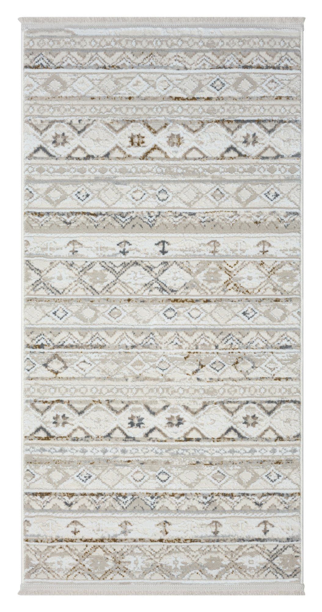 Wohnando Teppich MY-RUG Mina, Kurzflor-Teppich 150x80cm, rechteckig, Höhe: 12 mm, weich, gemütlich, mit schönem Muster, flachgewebt