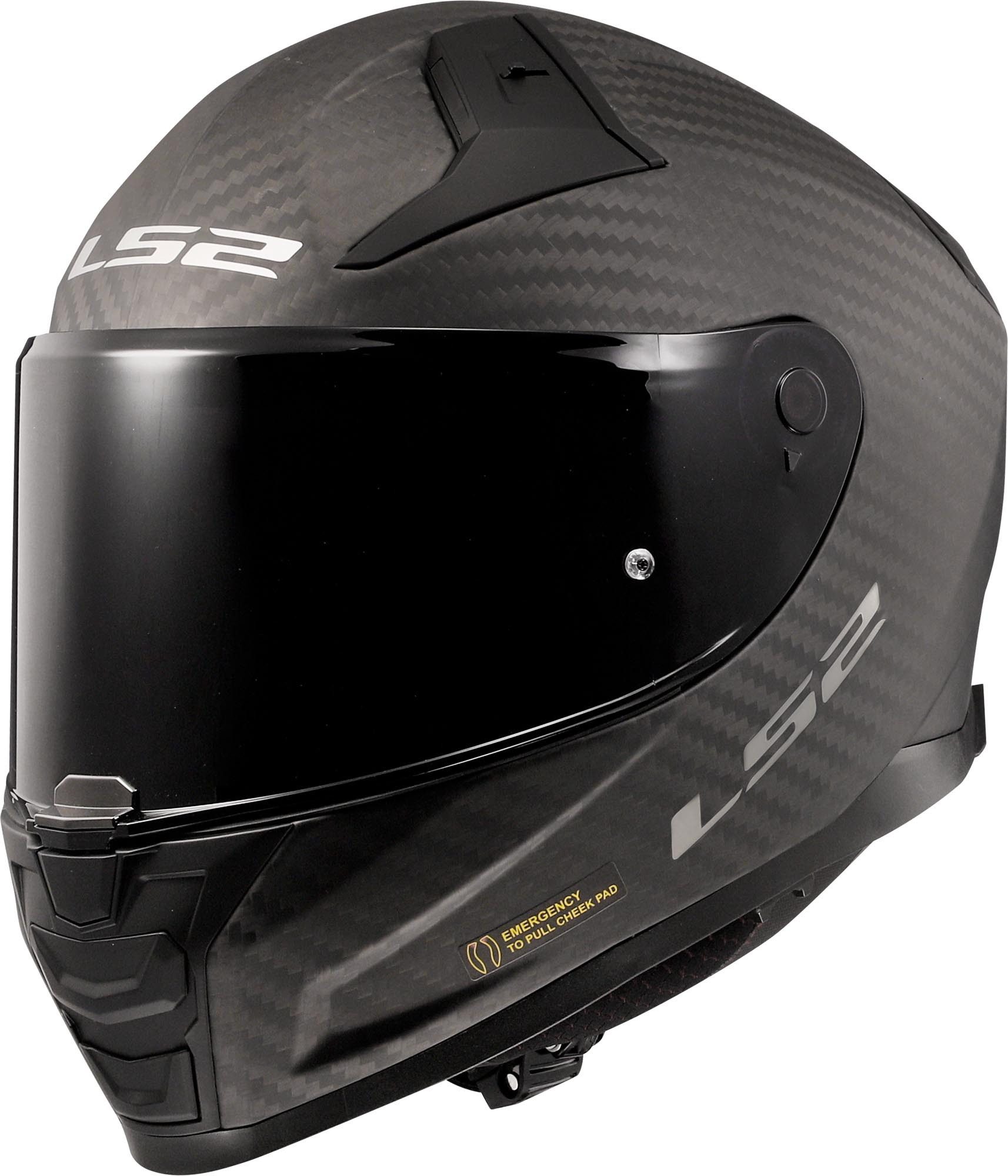 LS2 Motorradhelm FF811 Vector II Carbon Helm, Notfallsystem-Polsterung (EQRS),integriertes Sonnenvisier